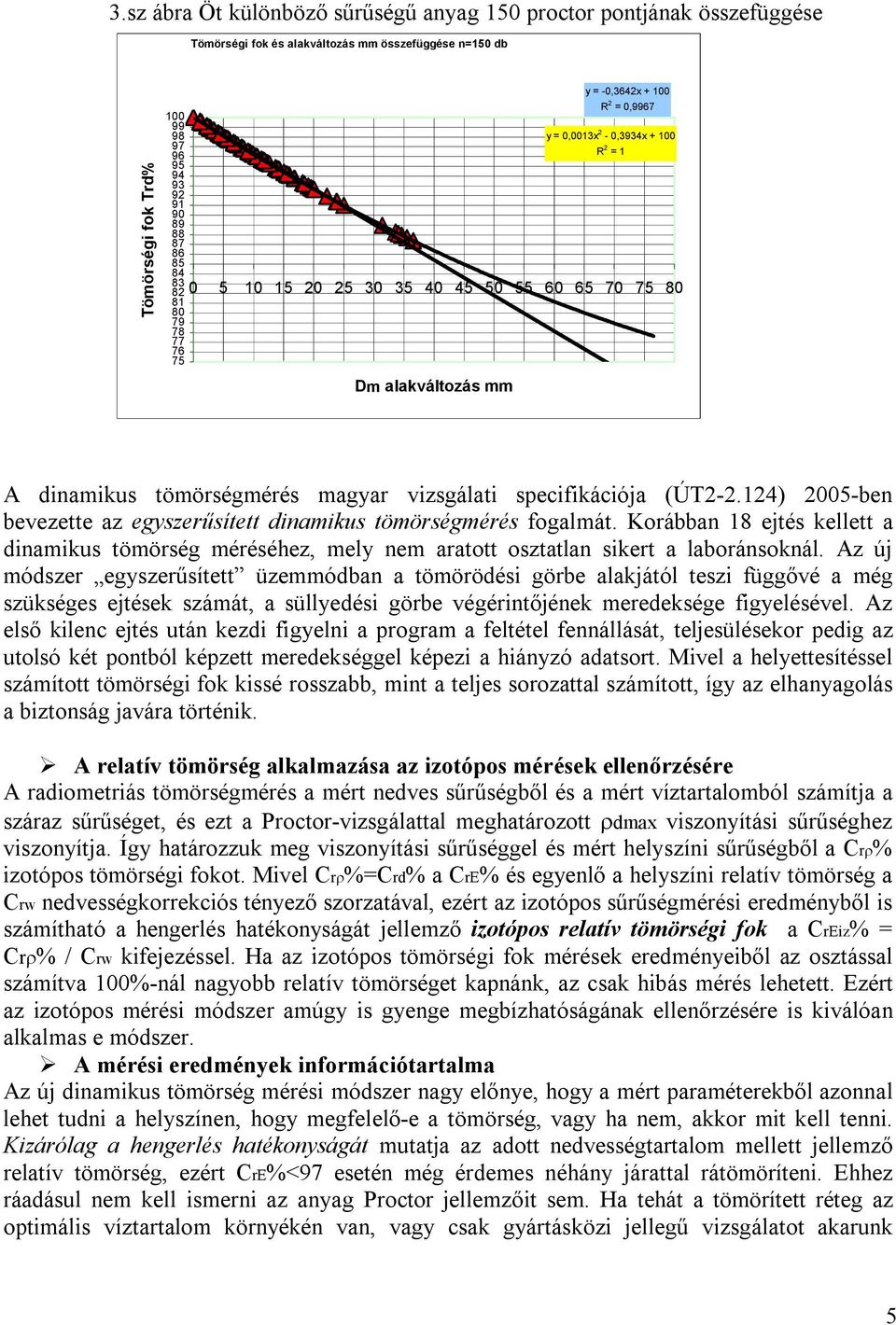 vizsgálati specifikációja (ÚT2-2.124) 2005-ben bevezette az egyszerűsített dinamikus tömörségmérés fogalmát.