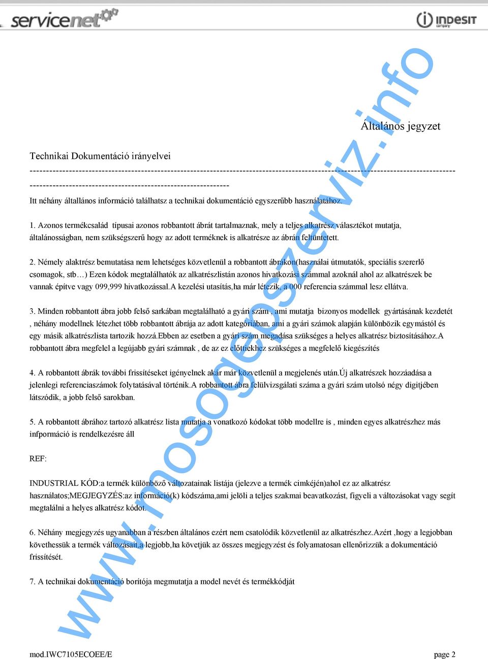 Azonos termékcsalád típusai azonos robbantott ábrát tartalmaznak, mely a teljes alkatrész választékot mutatja, általánosságban, nem szükségszerű hogy az adott terméknek is alkatrésze az ábrán