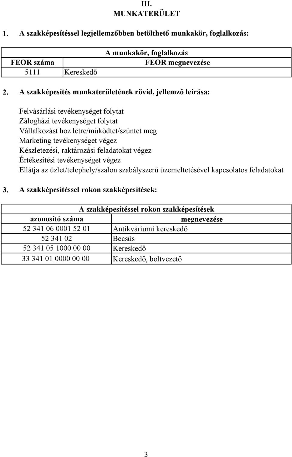 végez Készletezési, raktározási feladatokat végez Értékesítési tevékenységet végez Ellátja az üzlet/telephely/szalon szabályszerű üzemeltetésével kapcsolatos feladatokat 3.