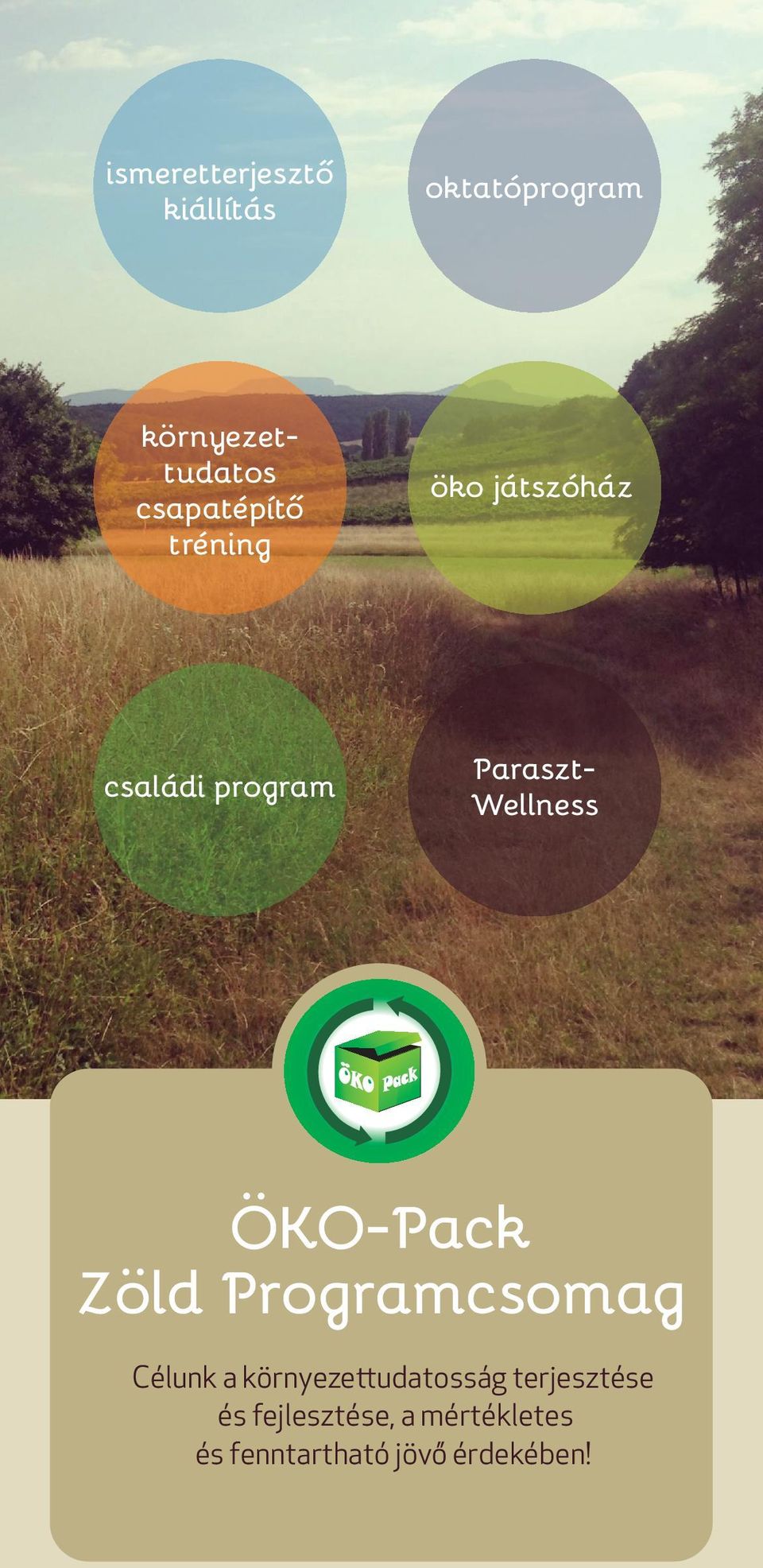 ParasztWellness ÖKO-Pack Zöld Programcsomag Célunk a
