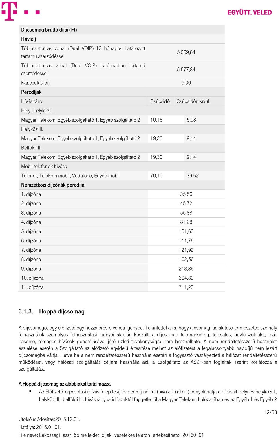 Magyar Telekom, Egyéb szolgáltató 1, Egyéb szolgáltató 2 19,30 9,14 Belföldi III.