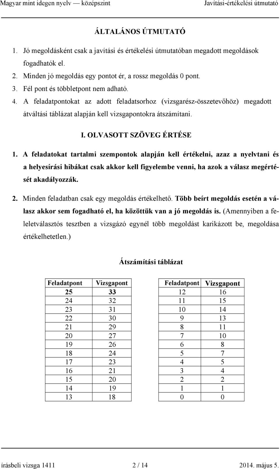 OLVASOTT SZÖVEG ÉRTÉSE 1.