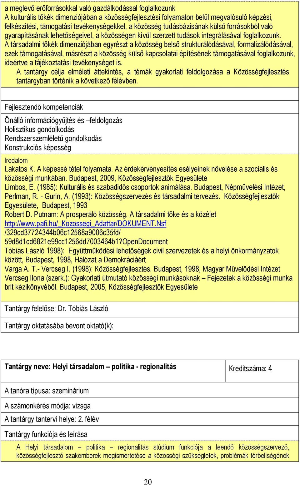 A társadalmi tőkék dimenziójában egyrészt a közösség belső strukturálódásával, formalizálódásával, ezek támogatásával, másrészt a közösség külső kapcsolatai építésének támogatásával foglalkozunk,