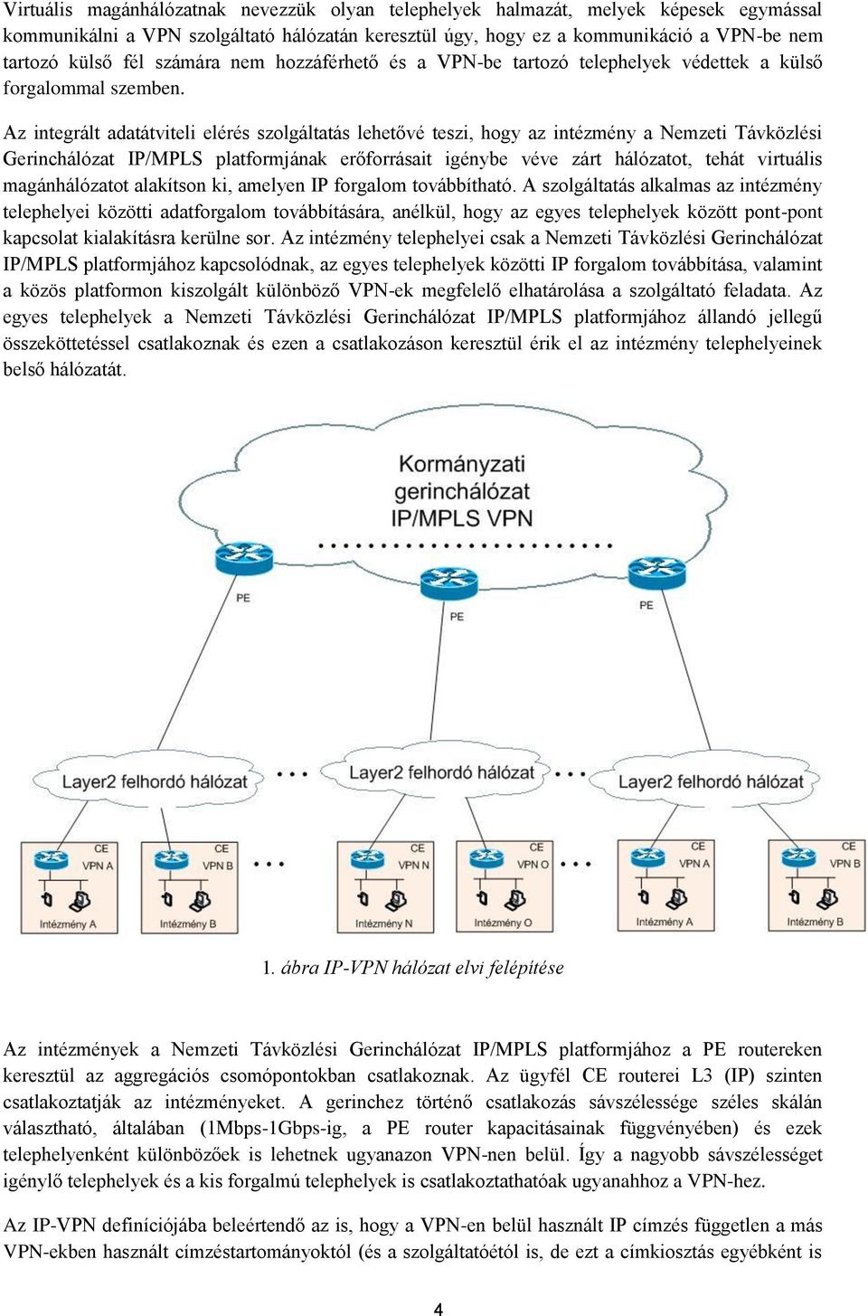 Az integrált adatátviteli elérés szolgáltatás lehetővé teszi, hogy az intézmény a Nemzeti Távközlési Gerinchálózat IP/MPLS platformjának erőforrásait igénybe véve zárt hálózatot, tehát virtuális