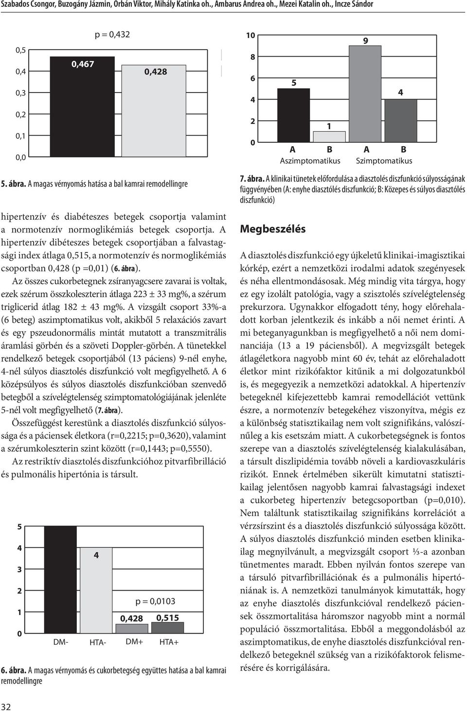 kórkép, ezért a nemzetközi irodalmi adatok szegényesek és néha ellentmondásosak. Még mindig vita tárgya, hogy ez egy izolált patológia, vagy a szisztolés szívelégtelenség prekurzora.