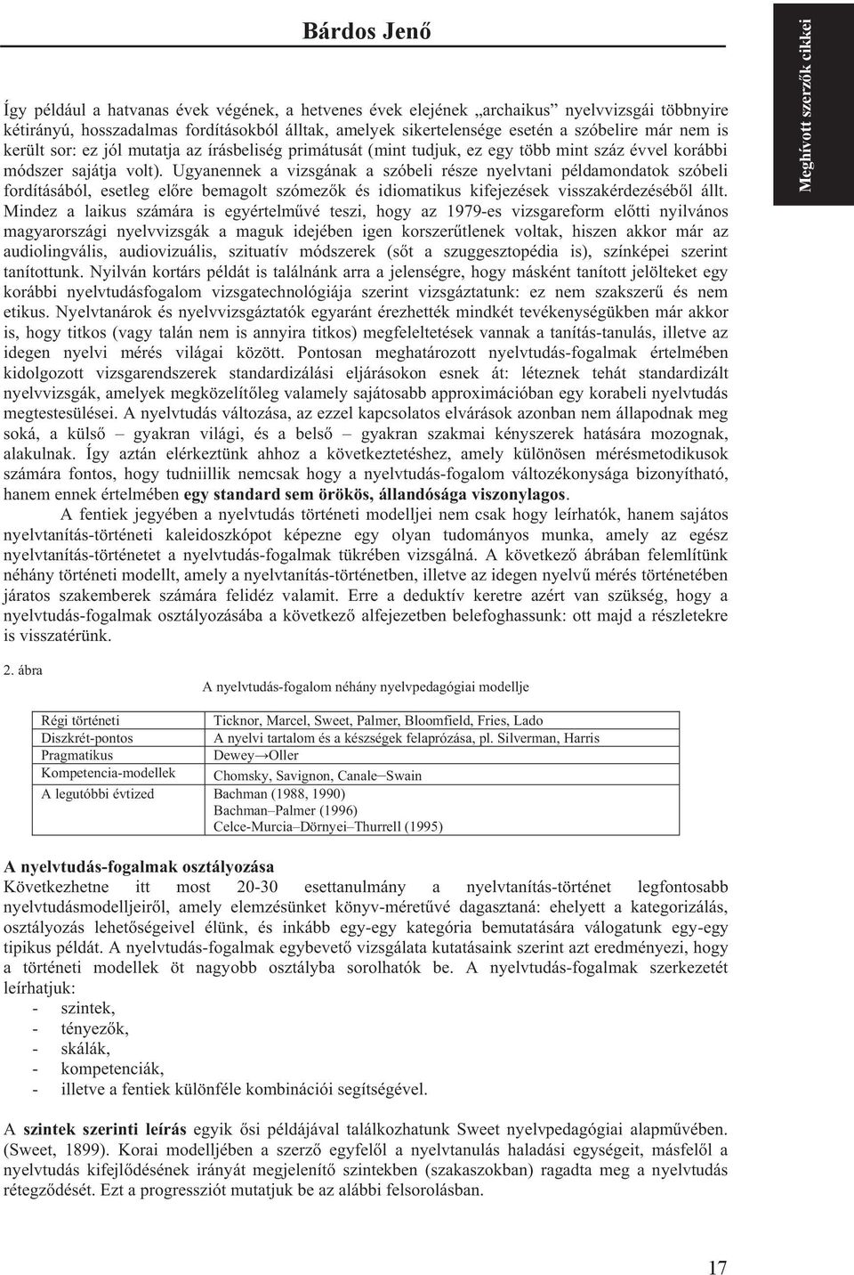 Ugyanennek a vizsgának a szóbeli része nyelvtani példamondatok szóbeli fordításából, esetleg el re bemagolt szómez k és idiomatikus kifejezések visszakérdezéséb l állt.