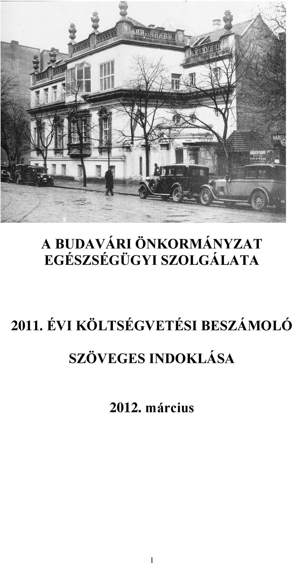 ÉVI KÖLTSÉGVETÉSI BESZÁMOLÓ