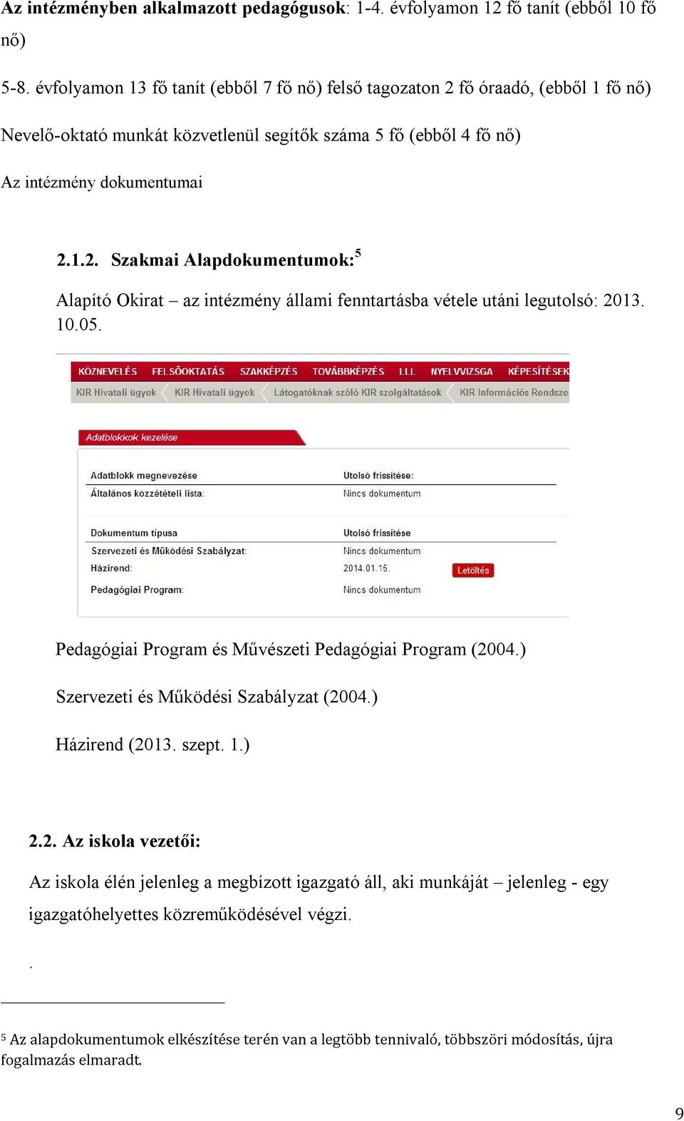 10.05. Pedagógiai Program és Művészeti Pedagógiai Program (20