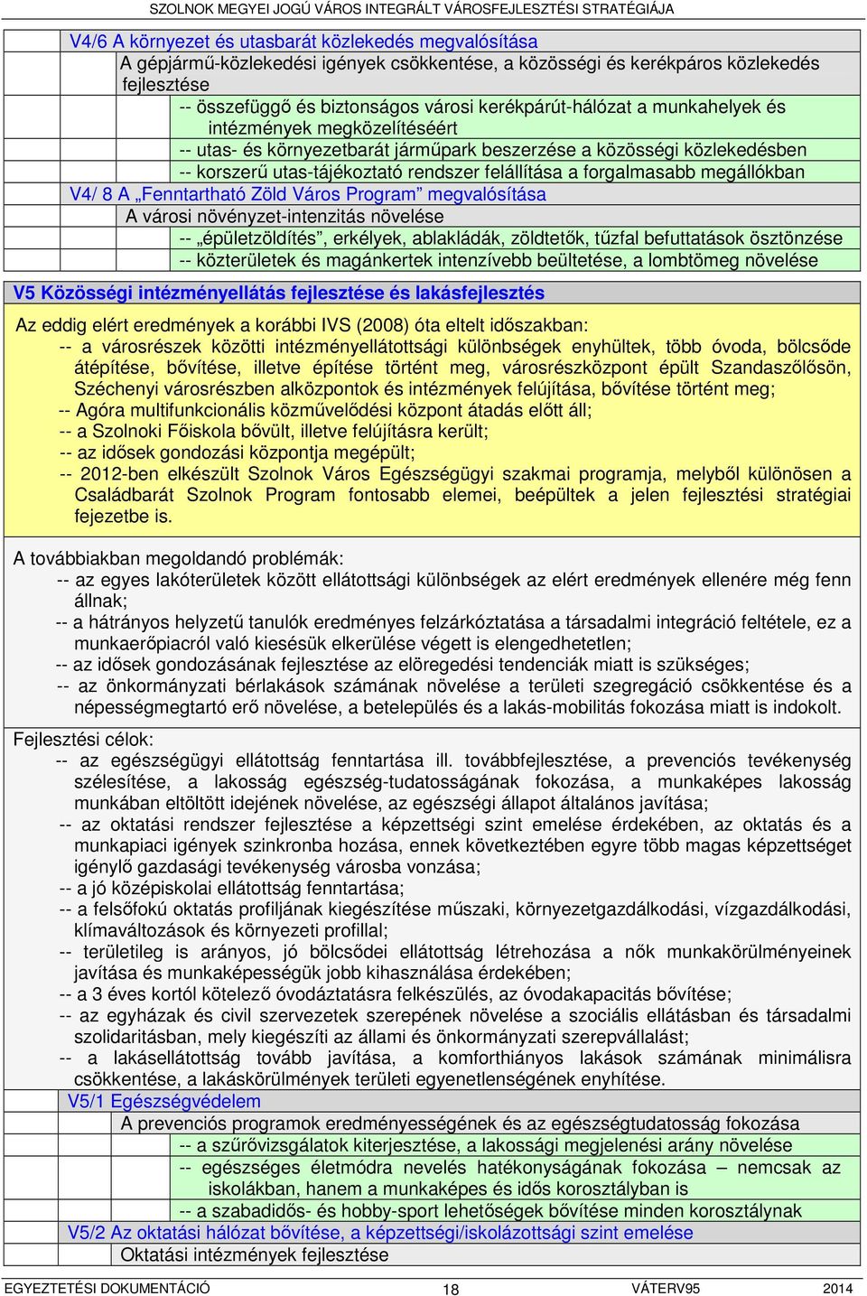 forgalmasabb megállókban V4/ 8 A Fenntartható Zöld Város Program megvalósítása A városi növényzet-intenzitás növelése -- épületzöldítés, erkélyek, ablakládák, zöldtetők, tűzfal befuttatások