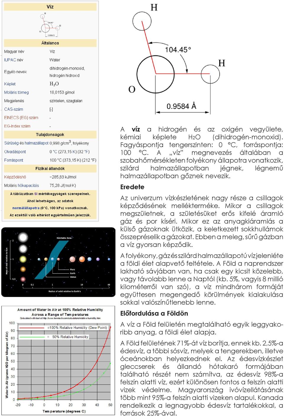 Eredete Az univerzum vízkészletének nagy része a csillagok képződésének mellékterméke. Mikor a csillagok megszületnek, a születésüket erős kifelé áramló gáz és por kíséri.