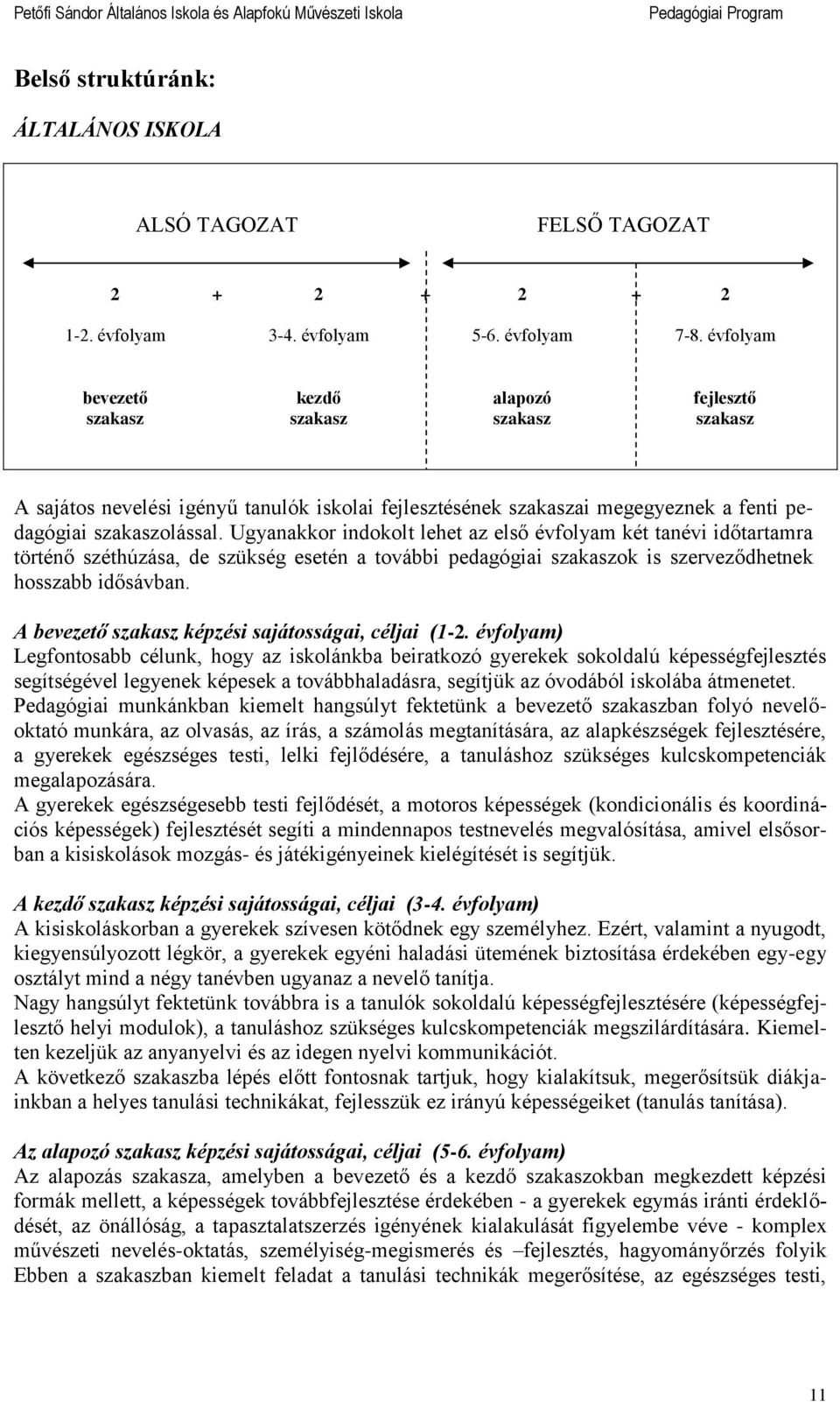 Ugyanakkor ndokolt lehet az első évfolyam két tanév dőtartamra történő széthúzása, de szükség esetén a tovább pedagóga szakaszok s szerveződhetnek hosszabb dősávban.