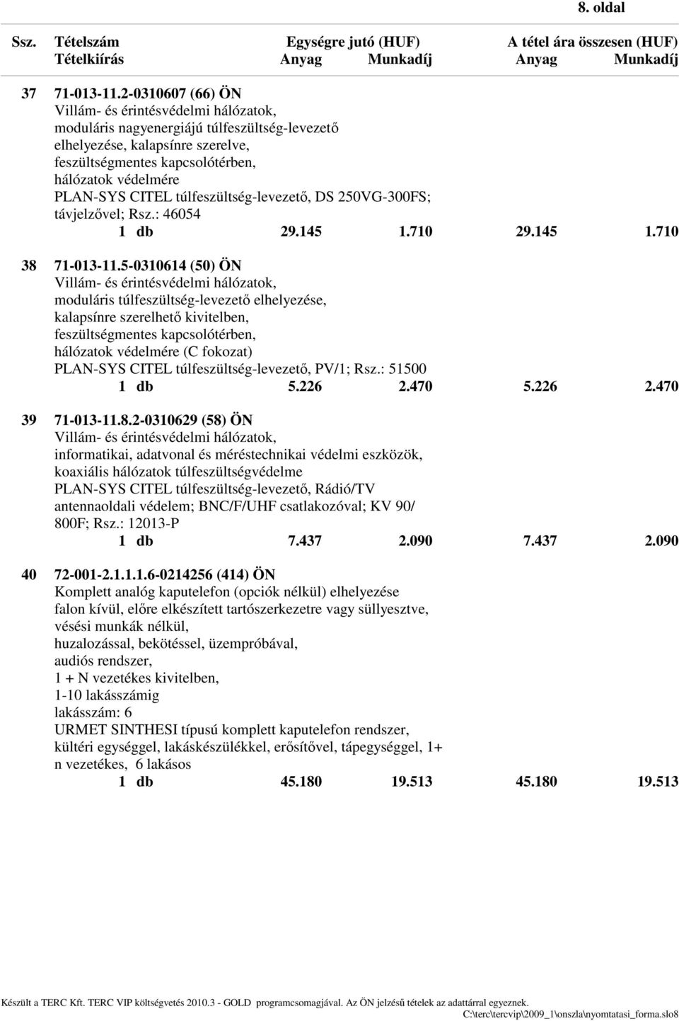 CITEL túlfeszültség-levezető, DS 250VG-300FS; távjelzővel; Rsz.: 46054 1 db 29.145 1.710 29.145 1.710 38 71-013-11.