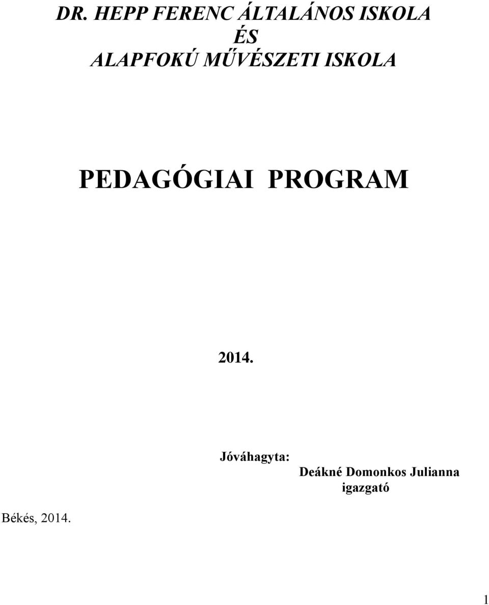 PROGRAM 2014.