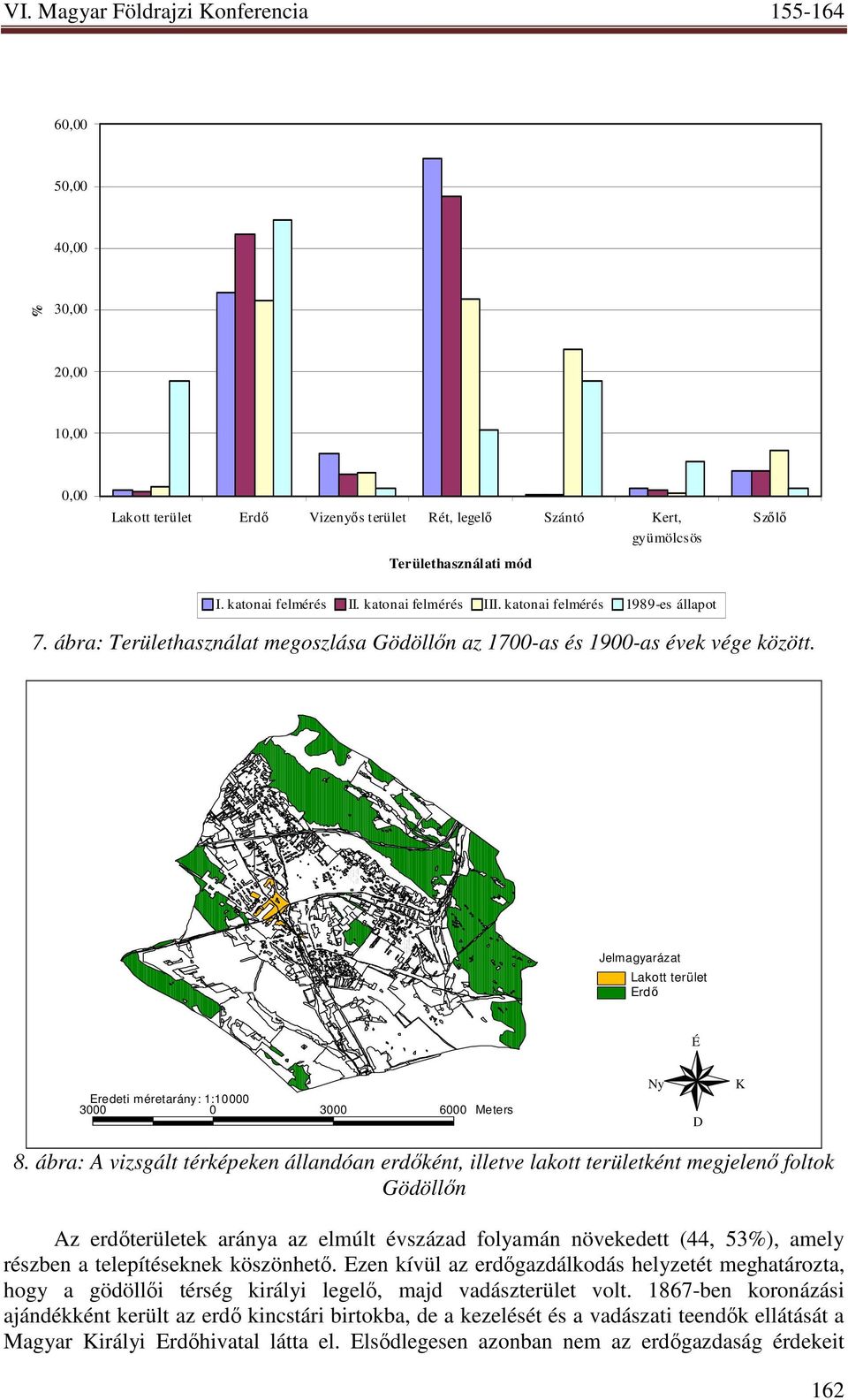 Jelmagyarázat Lakott terület Erdı É Eredeti méretarány: 1:10000 3000 0 3000 6000 Meters Ny D K 8.