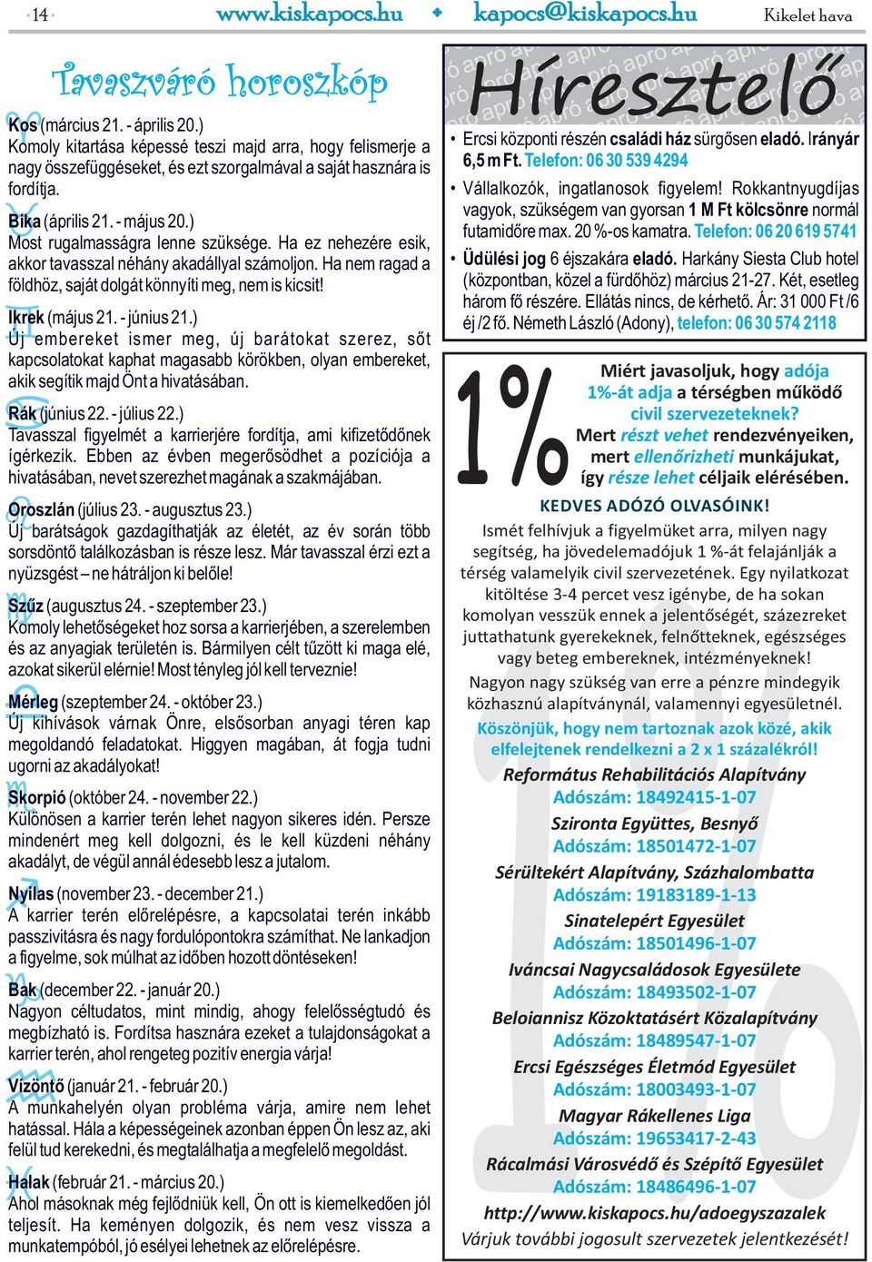 apró ap Híresztelőpró a Kos (március 21. - április 20.) Komoly kitartása képessé teszi majd arra, hogy felismerje a Ercsi központi részén családi ház sürgősen eladó.