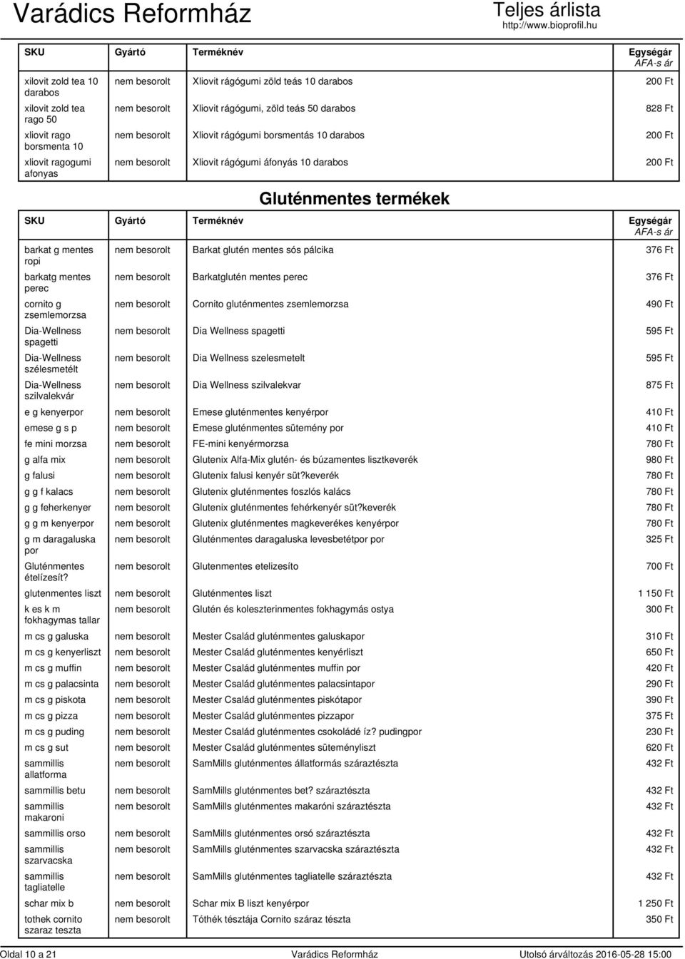 perec cornito g zsemlemorzsa spagetti szélesmetélt szilvalekvár nem besorolt Barkat glutén mentes sós pálcika 376 Ft nem besorolt Barkatglutén mentes perec 376 Ft nem besorolt Cornito gluténmentes