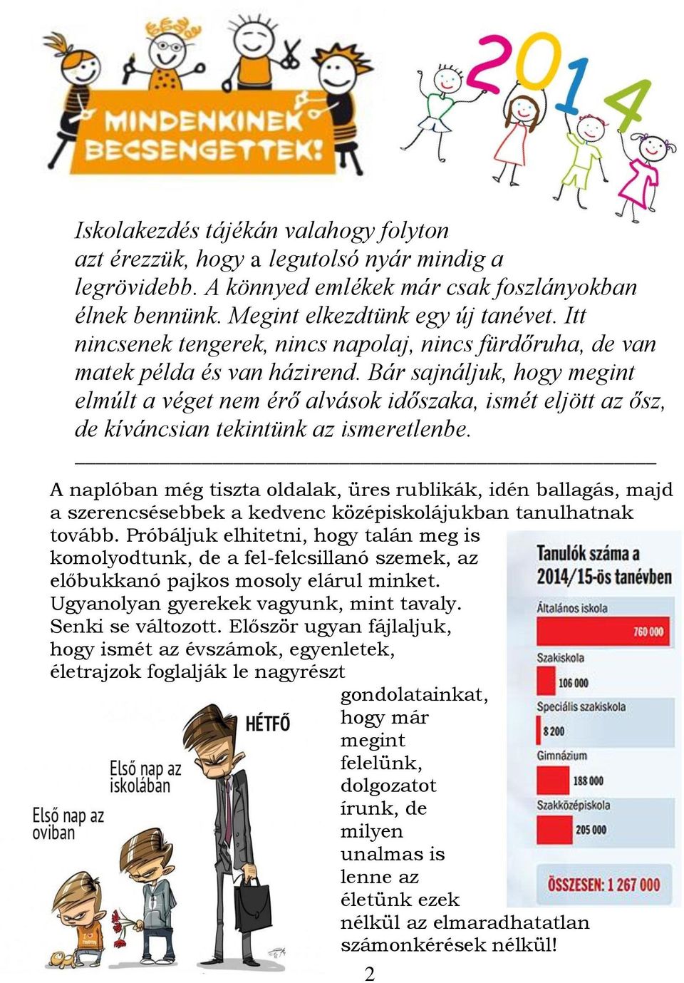 Bár sajnáljuk, hogy megint elmúlt a véget nem érő alvások időszaka, ismét eljött az ősz, de kíváncsian tekintünk az ismeretlenbe.