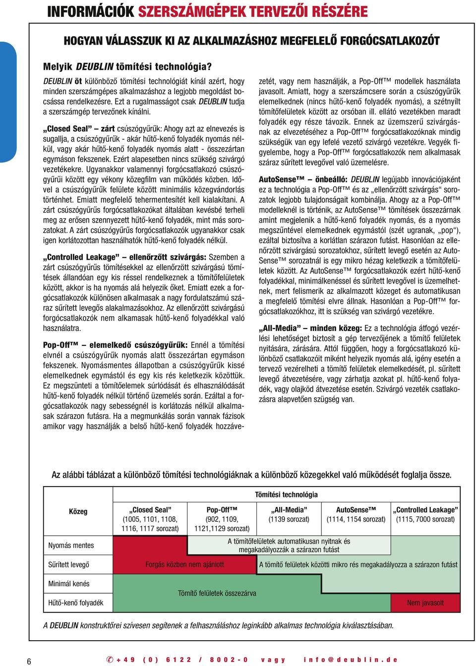 Closed Seal zárt csúszógyűrűk: hogy azt az elnevezés is sugallja, a csúszógyűrűk - akár hűtő-kenő folyadék nyomás nélkül, vagy akár hűtő-kenő folyadék nyomás alatt - összezártan egymáson fekszenek.