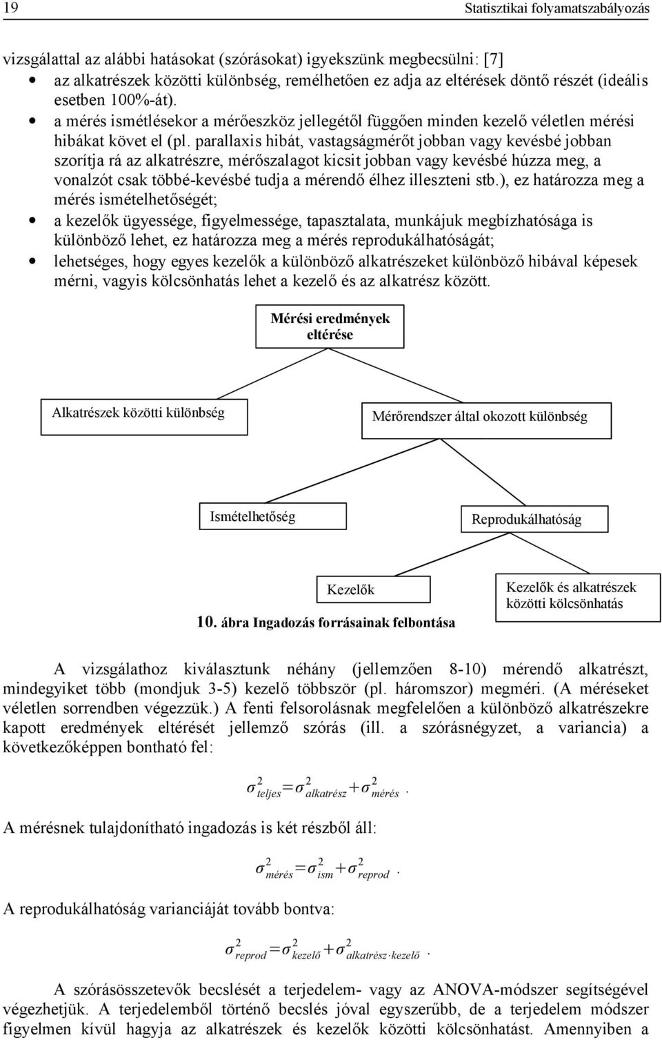 parallaxis hibát, vastagságmérőt jobban vagy kevésbé jobban szorítja rá az alkatrészre, mérőszalagot kicsit jobban vagy kevésbé húzza meg, a vonalzót csak többé-kevésbé tudja a mérendő élhez