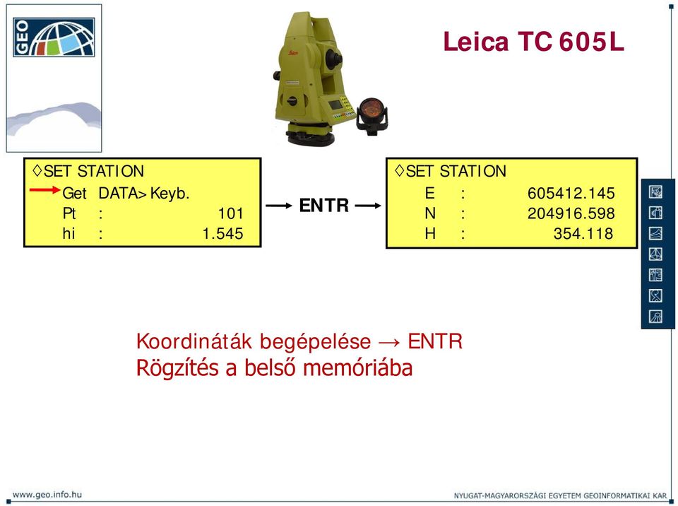 545 ENTR SET STATION E : 605412.