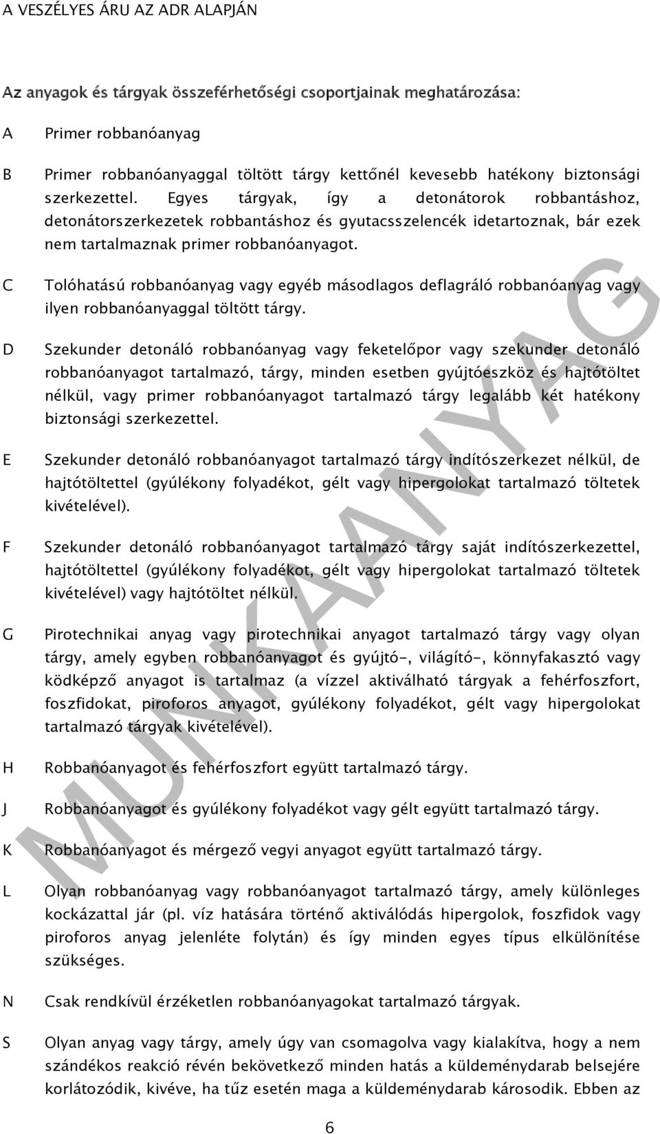 Tolóhatású robbanóanyag vagy egyéb másodlagos deflagráló robbanóanyag vagy ilyen robbanóanyaggal töltött tárgy.