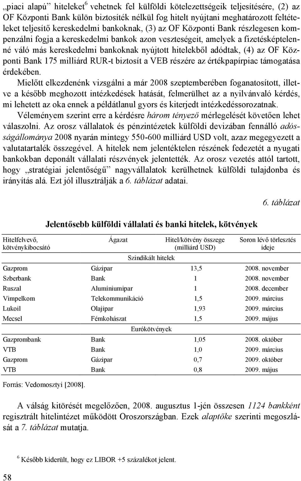 az OF Központi Bank 175 milliárd RUR-t biztosít a VEB részére az értékpapírpiac támogatása érdekében.