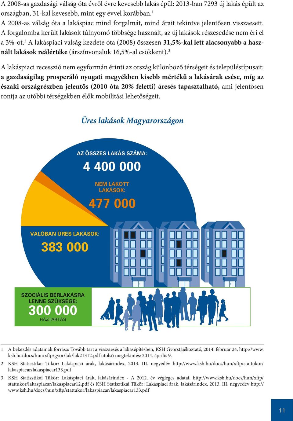 2 A lakáspiaci válság kezdete óta (2008) összesen 31,5%-kal lett alacsonyabb a használt lakások reálértéke (árszínvonaluk 16,5%-al csökkent).