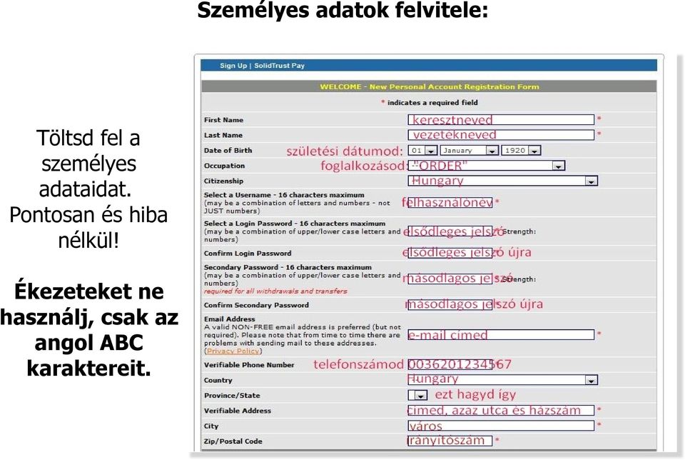 Pontosan és hiba nélkül!