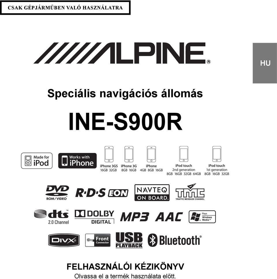 INE-S900R FELHASZNÁLÓI KÉZIKÖNYV