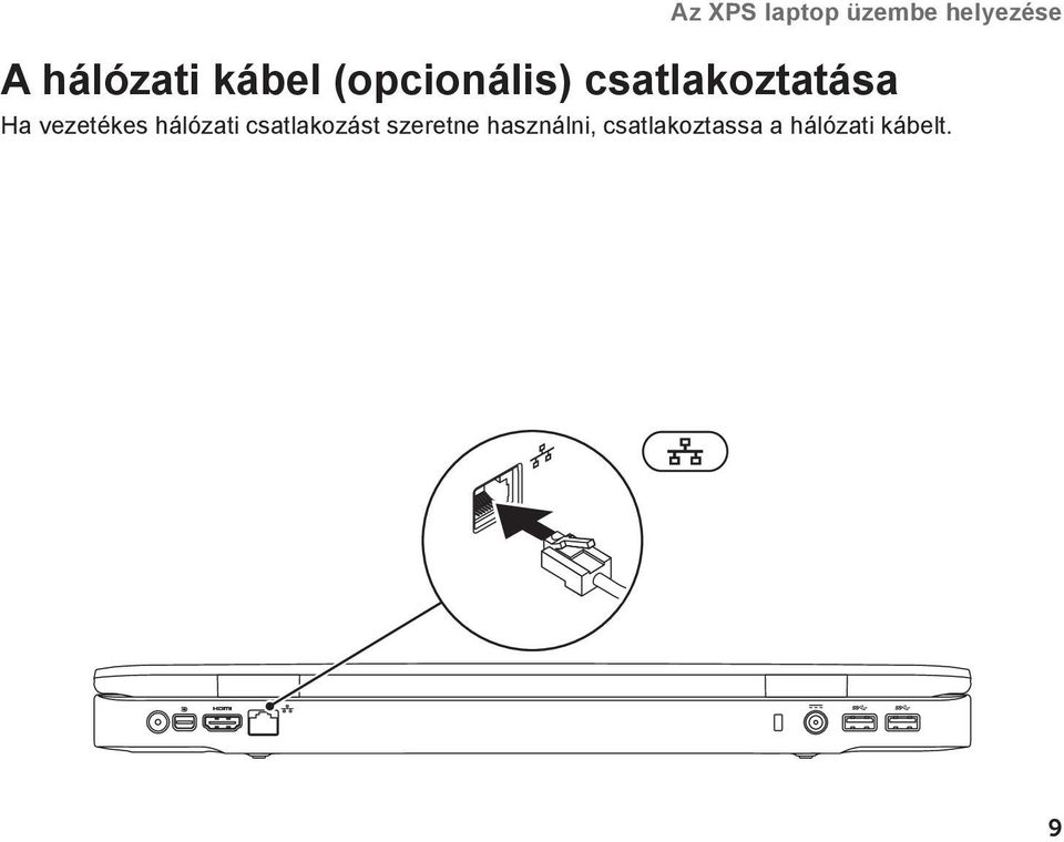 vezetékes hálózati csatlakozást szeretne