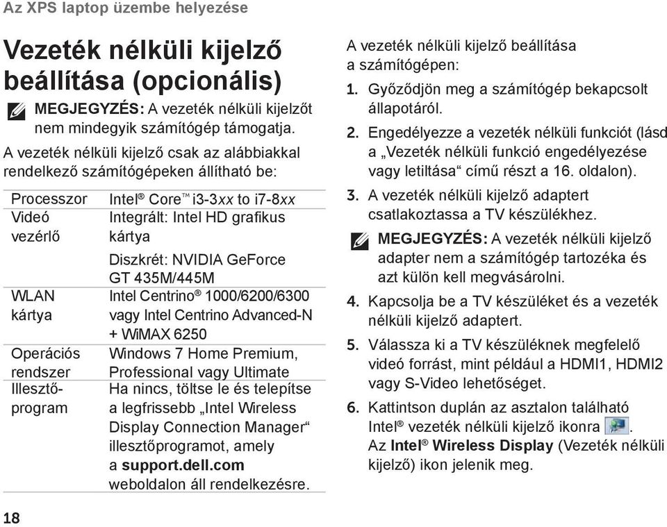 Intel HD grafikus kártya Diszkrét: NVIDIA GeForce GT 435M/445M Intel Centrino 1000/6200/6300 vagy Intel Centrino Advanced-N + WiMAX 6250 Windows 7 Home Premium, Professional vagy Ultimate Ha nincs,