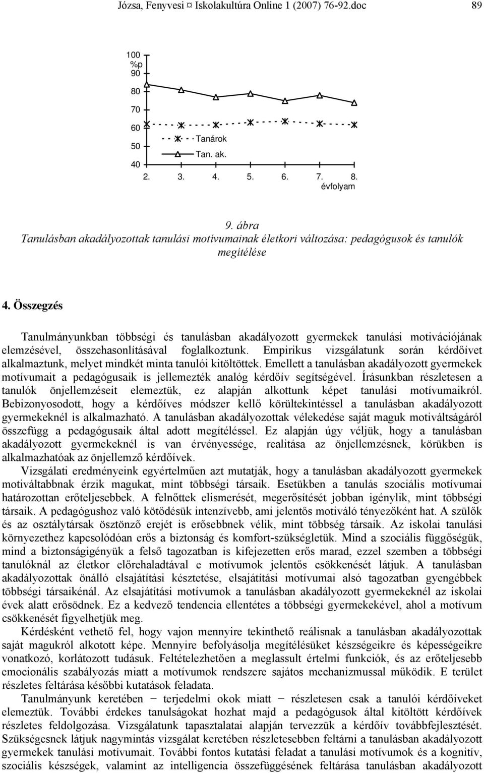 Empirikus vizsgálatunk során kérdőívet alkalmaztunk, melyet mindkét minta tanulói kitöltöttek.