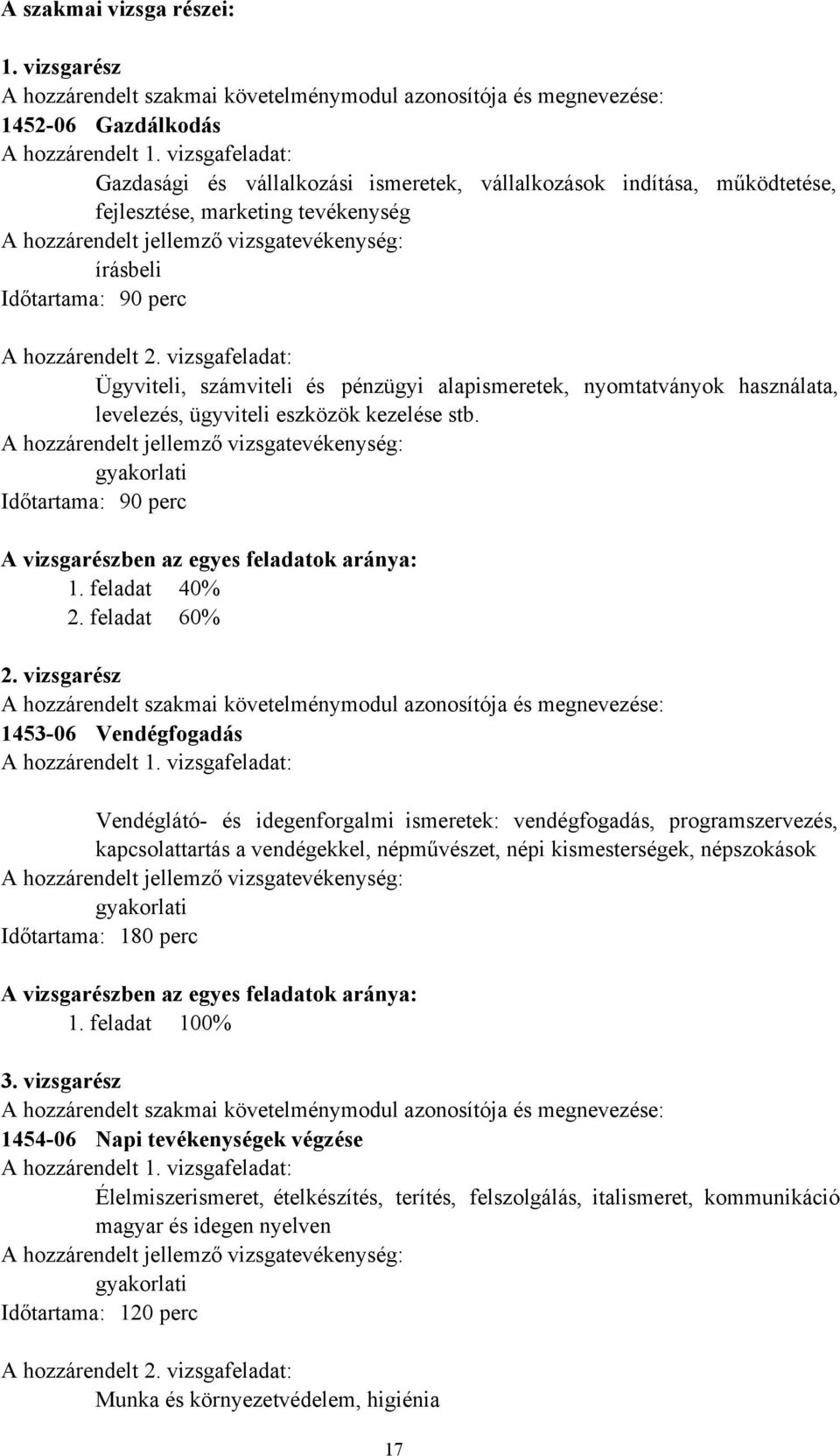 hozzárendelt 2. vizsgafeladat: Ügyviteli, számviteli és pénzügyi alapismeretek, nyomtatványok használata, levelezés, ügyviteli eszközök kezelése stb.