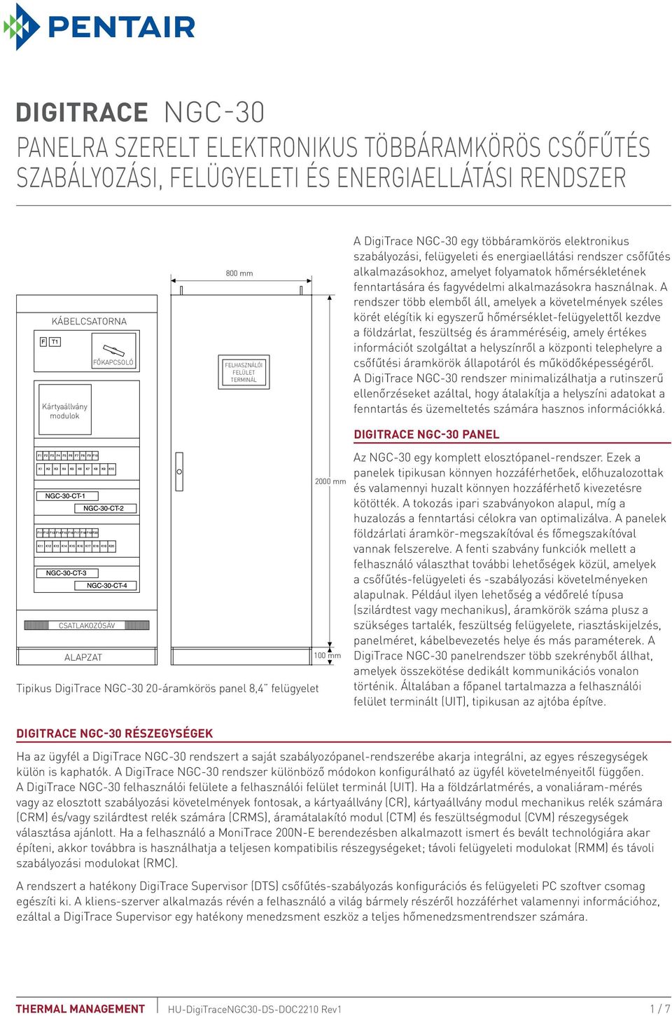 felügyeleti és energiaellátási rendszer csőfűtés alkalmazásokhoz, amelyet folyamatok hőmérsékletének fenntartására és fagyvédelmi alkalmazásokra használnak.