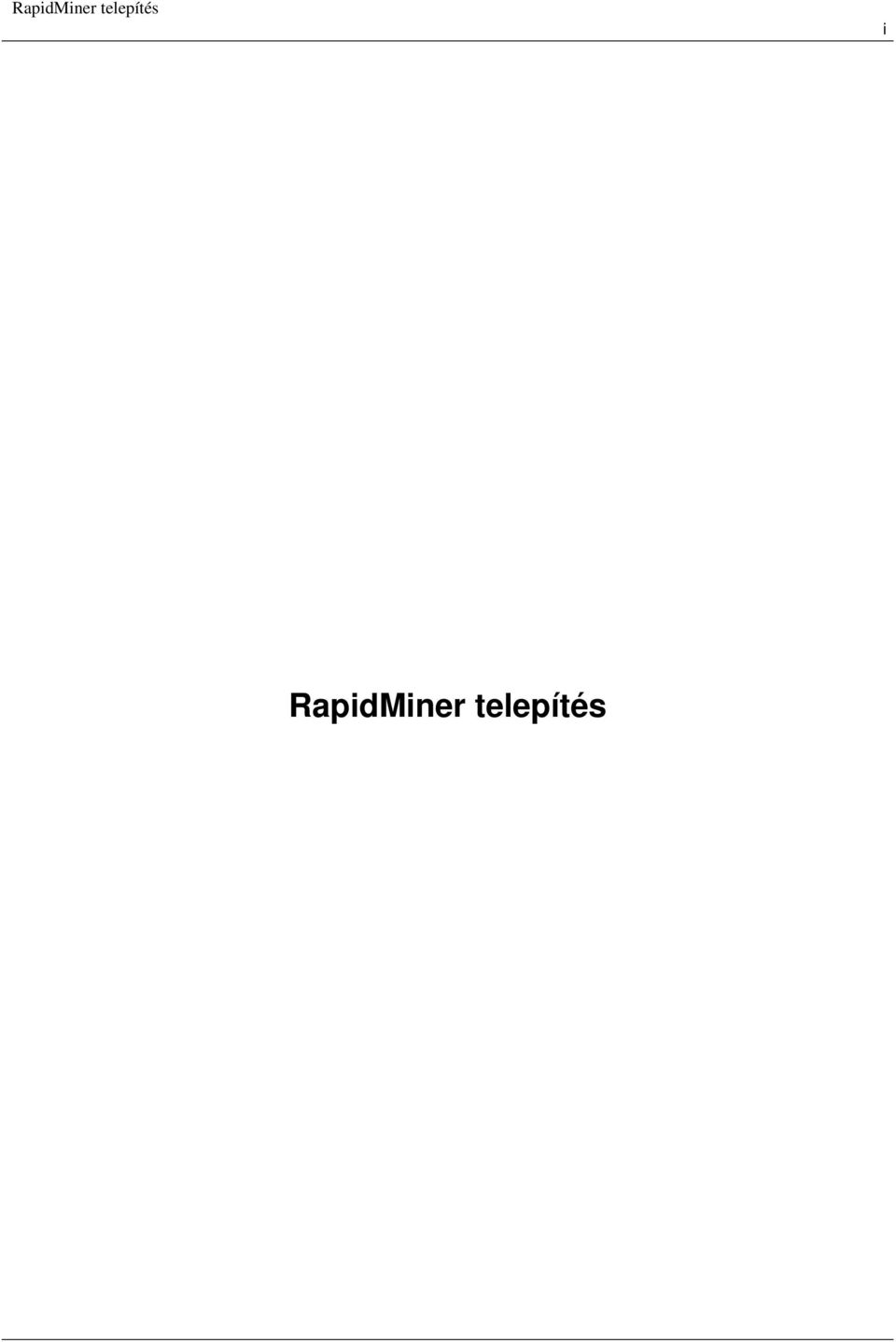telepítés
