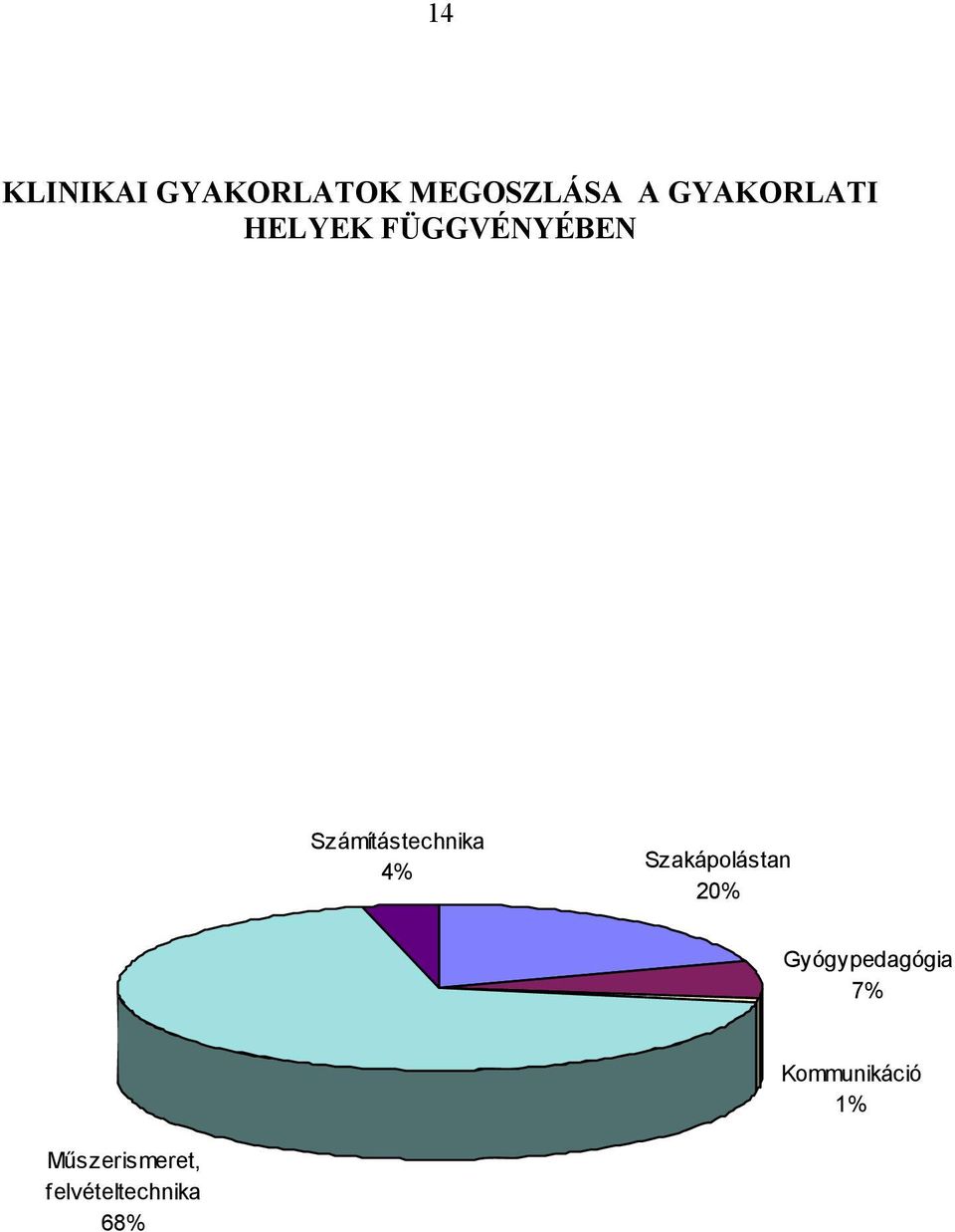 Számítástechnika 4% Szakápolástan 20%