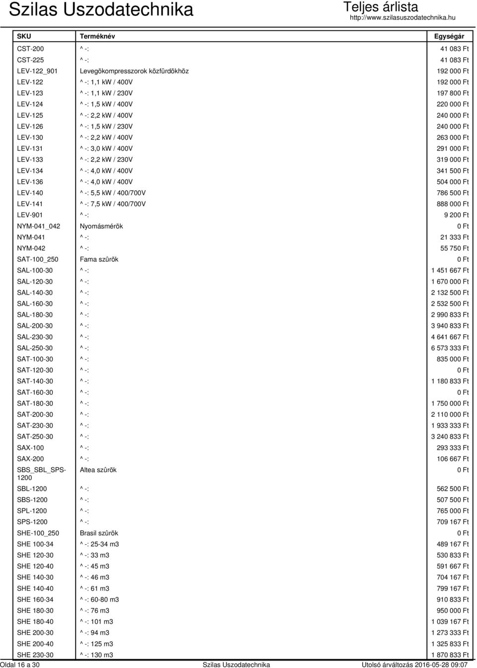 000 Ft LEV-134 ^ -: 4,0 kw / 400V 341 500 Ft LEV-136 ^ -: 4,0 kw / 400V 504 000 Ft LEV-140 ^ -: 5,5 kw / 400/700V 786 500 Ft LEV-141 ^ -: 7,5 kw / 400/700V 888 000 Ft LEV-901 ^ -: 9 200 Ft