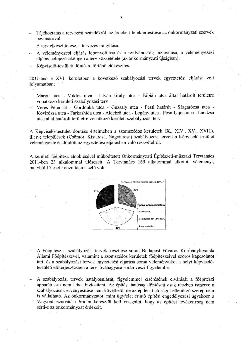 - Képviselő-testületi döntésre történő előkészítés. 2011-ben a XVI.