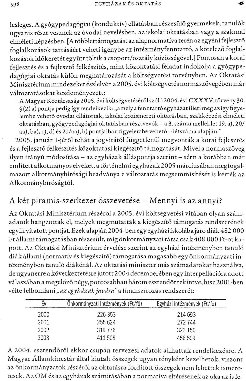 közösségével.] Pontosan a korai fejlesztés és a fejlesztő felkészítés, mint közoktatási feladat indokolja a gyógypedagógiai oktatás külön meghatározását a költségvetési törvényben.