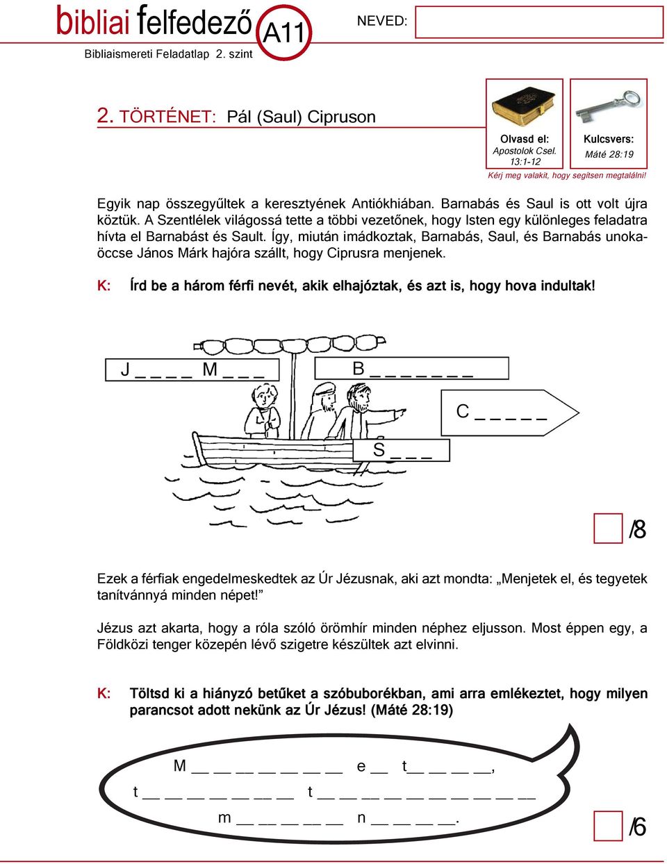 A Szentlélek világossá tette a többi vezetőnek, hogy Isten egy különleges feladatra hívta el Barnabást és Sault.