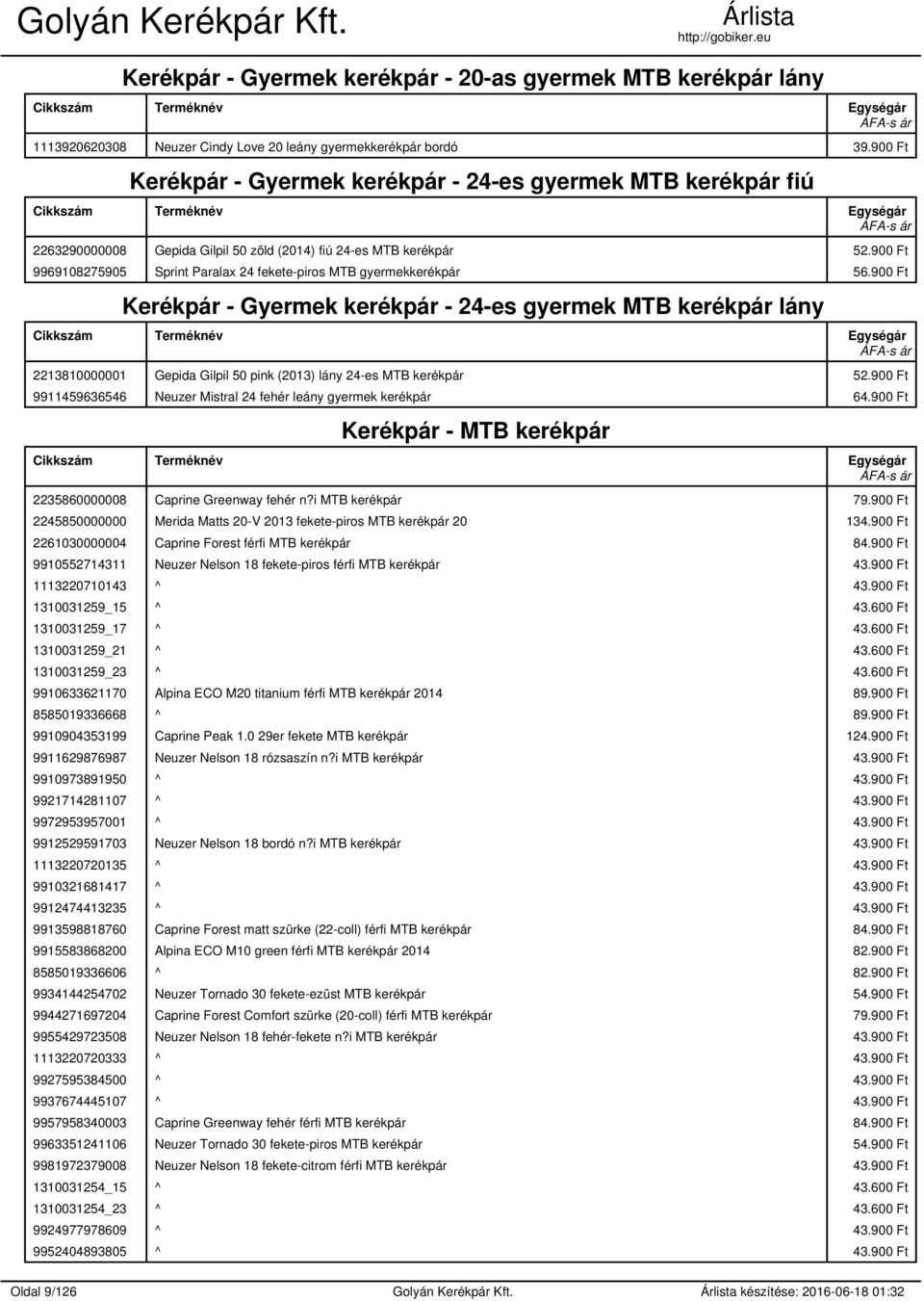 900 Ft 9969108275905 Sprint Paralax 24 fekete-piros MTB gyermekkerékpár 56.