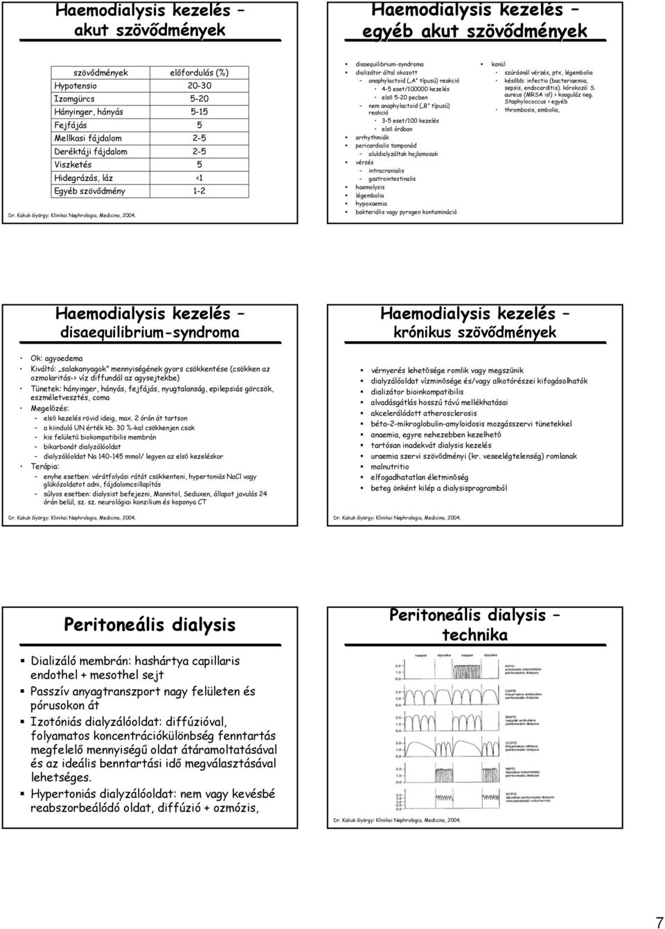 típusú) reakció 3-55 eset/100 kezelés első órában arrhythmiák pericardialis tamponád aluldialyzáltak ltak hajlamosak vérzés intracranialis gastrointestinalis haemolysis légembolia hypoxaemia