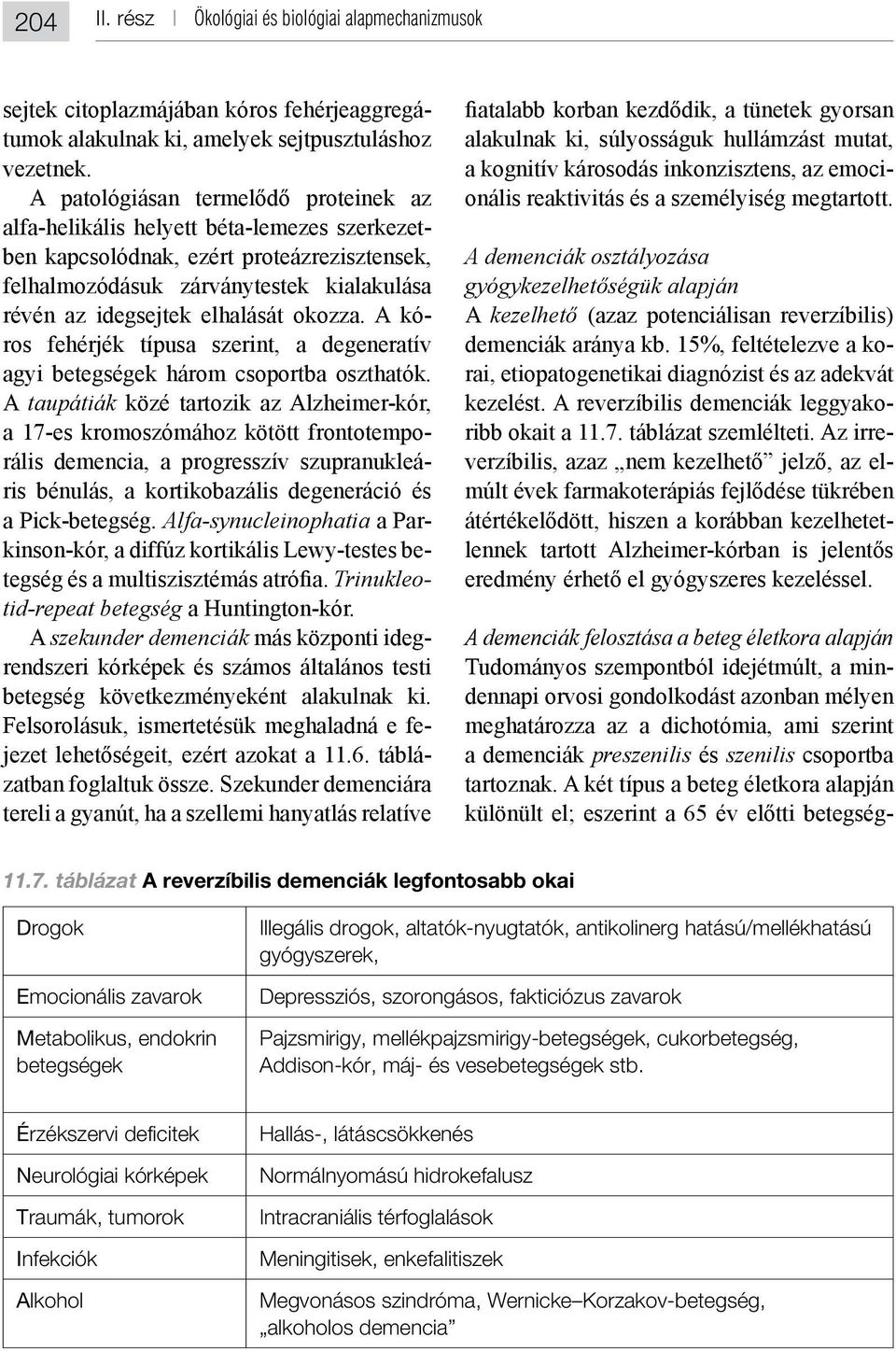 A közé tartozik az Alzheimer-kór, a 17-es kromoszómához kötött frontotempo- ris bénulás, a kortikobazális degeneráció és a Pick-betegség. a Par- - Trinukleo- a Huntington-kór.