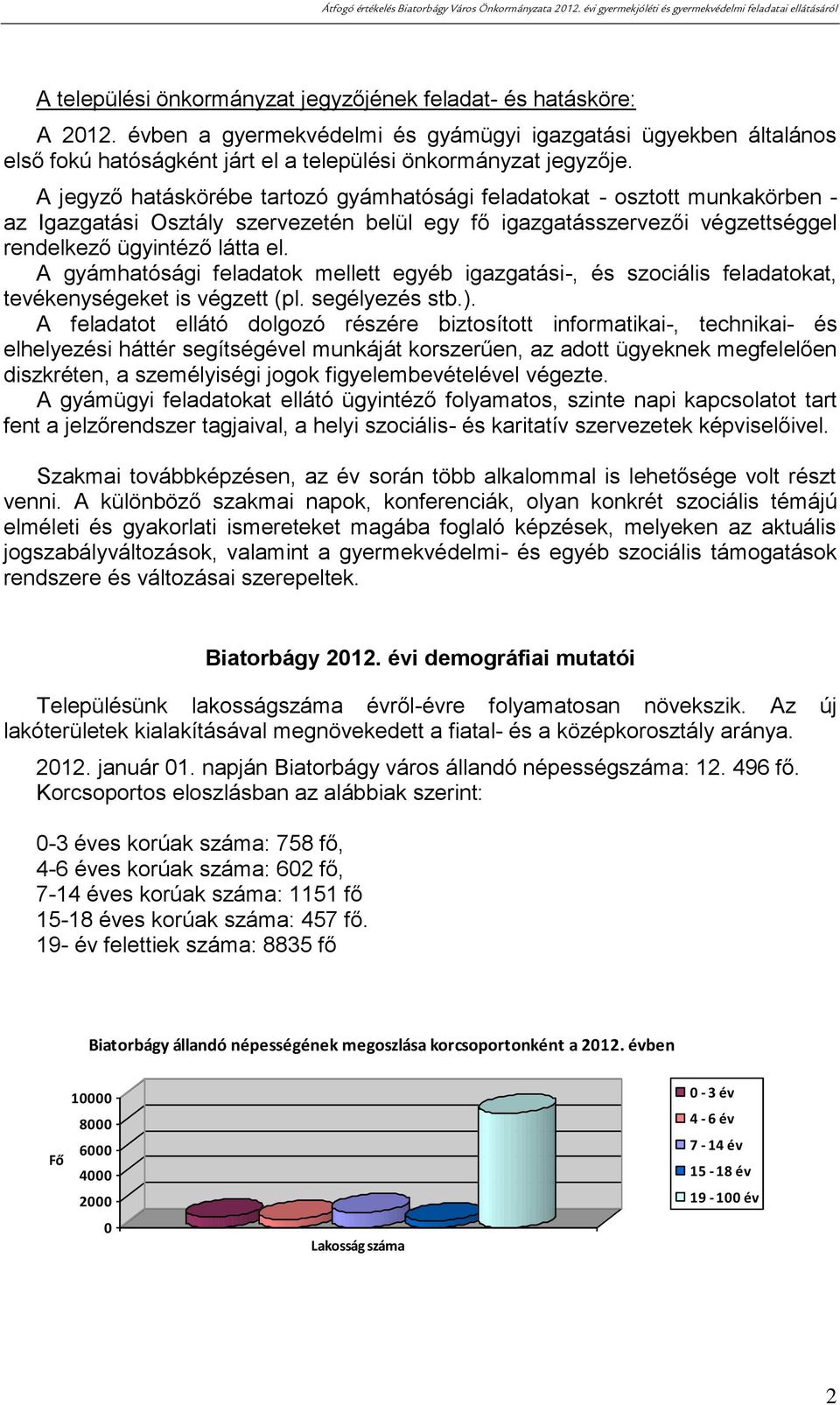 A gyámhatósági feladatok mellett egyéb igazgatási-, és szociális feladatokat, tevékenységeket is végzett (pl. segélyezés stb.).