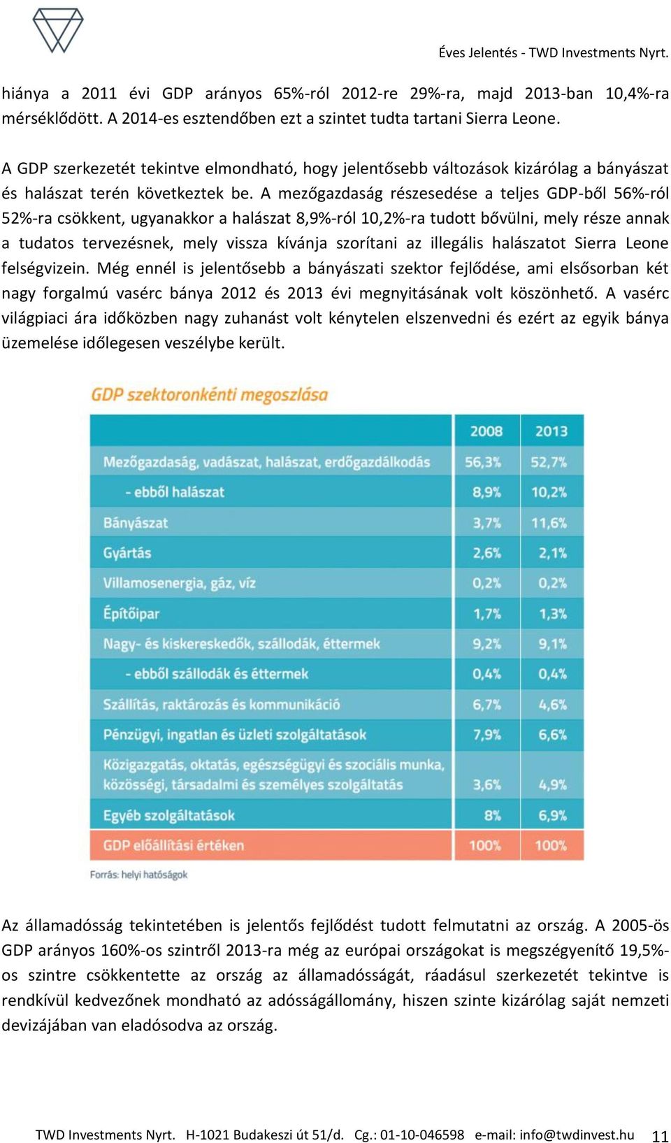 A mezőgazdaság részesedése a teljes GDP-ből 56%-ról 52%-ra csökkent, ugyanakkor a halászat 8,9%-ról 10,2%-ra tudott bővülni, mely része annak a tudatos tervezésnek, mely vissza kívánja szorítani az