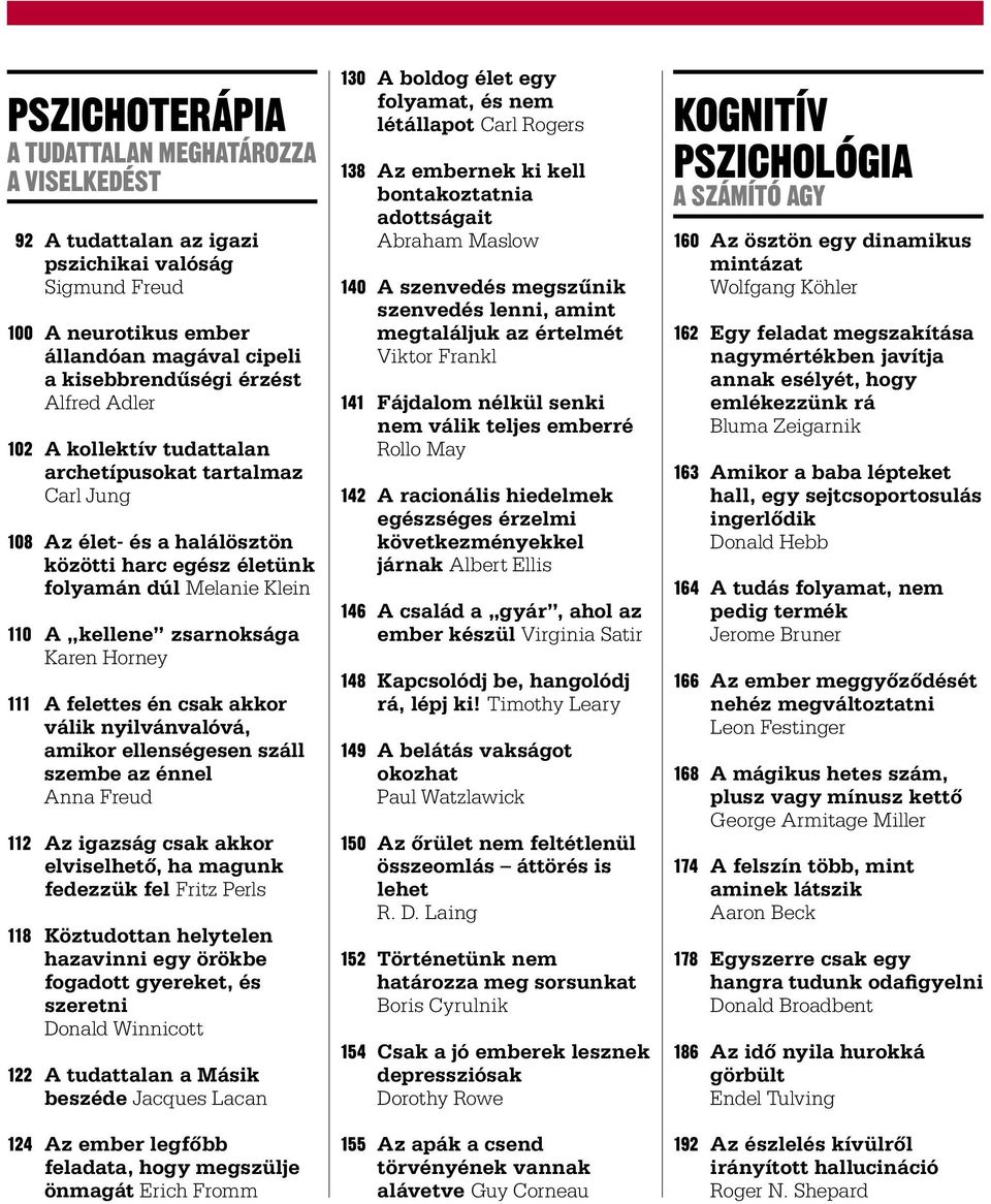 én csak akkor válik nyilvánvalóvá, amikor ellenségesen száll szembe az énnel Anna Freud 112 Az igazság csak akkor elviselhető, ha magunk fedezzük fel Fritz Perls 118 Köztudottan helytelen hazavinni