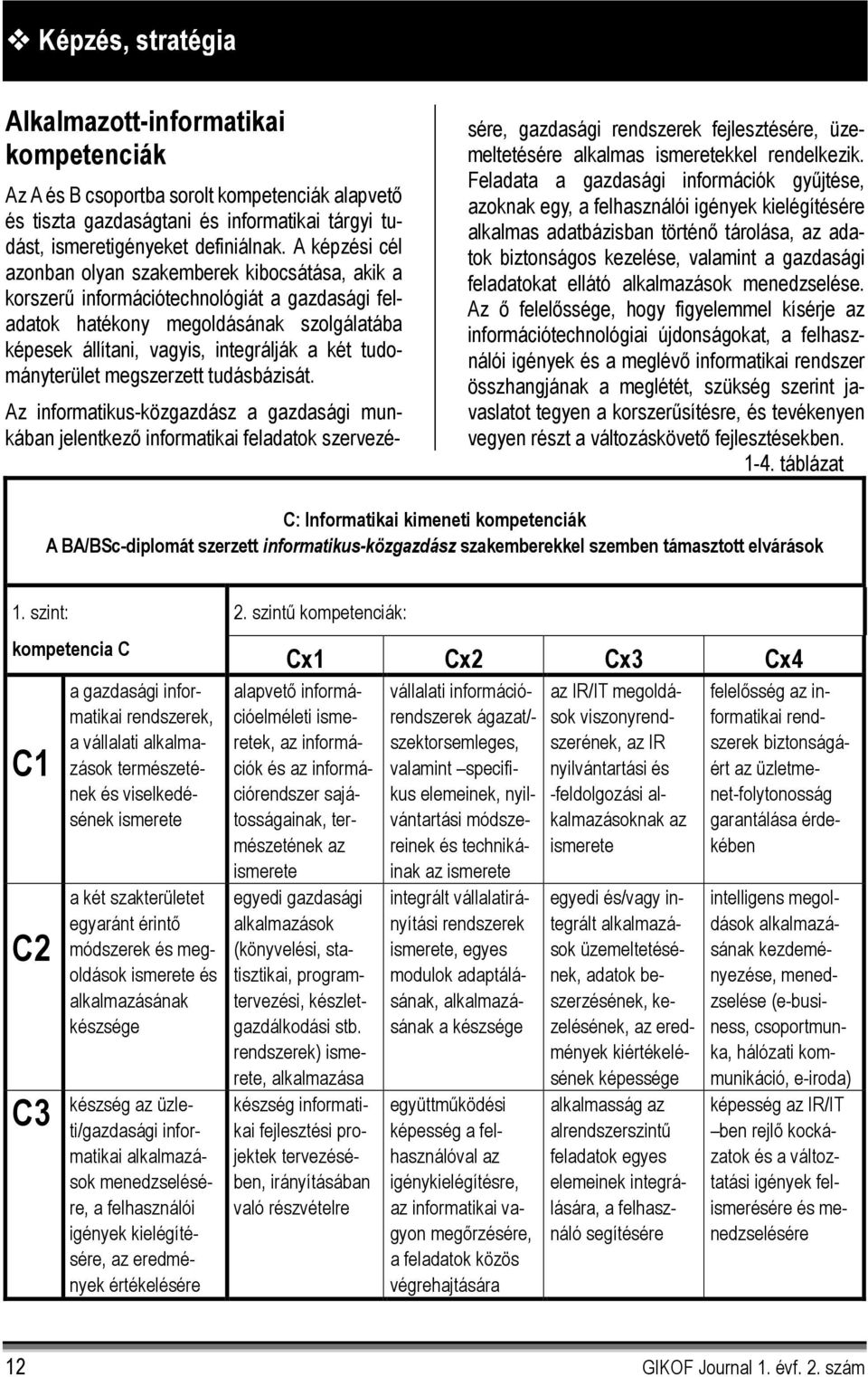 tudományterület megszerzett tudásbázisát.