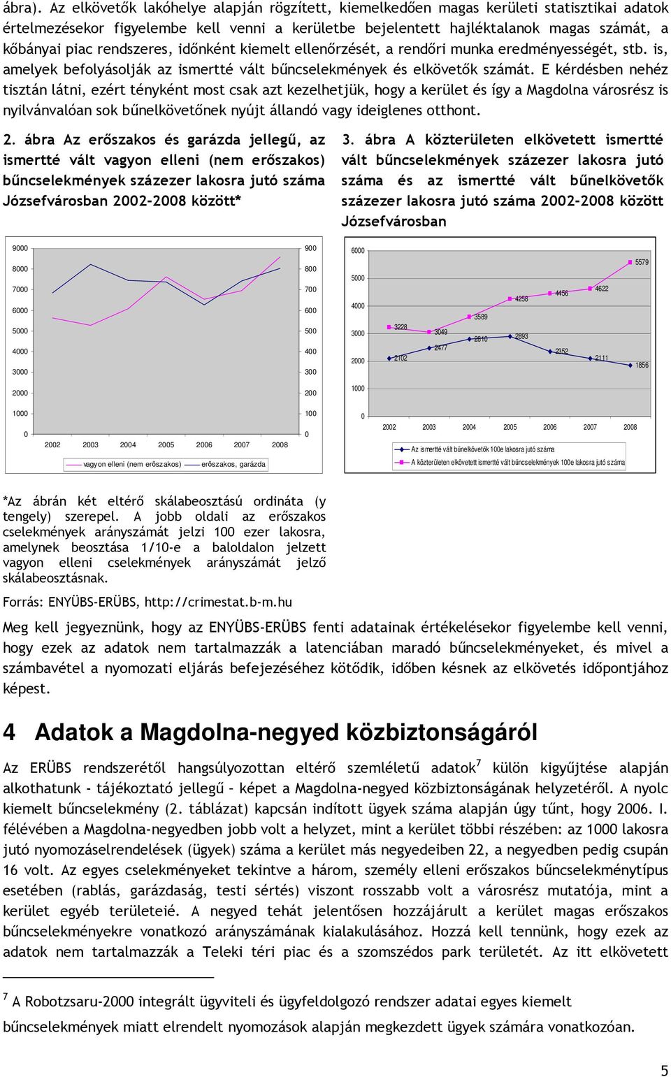 rendszeres, idınként kiemelt ellenırzését, a rendıri munka eredményességét, stb. is, amelyek befolyásolják az ismertté vált bőncselekmények és elkövetık számát.