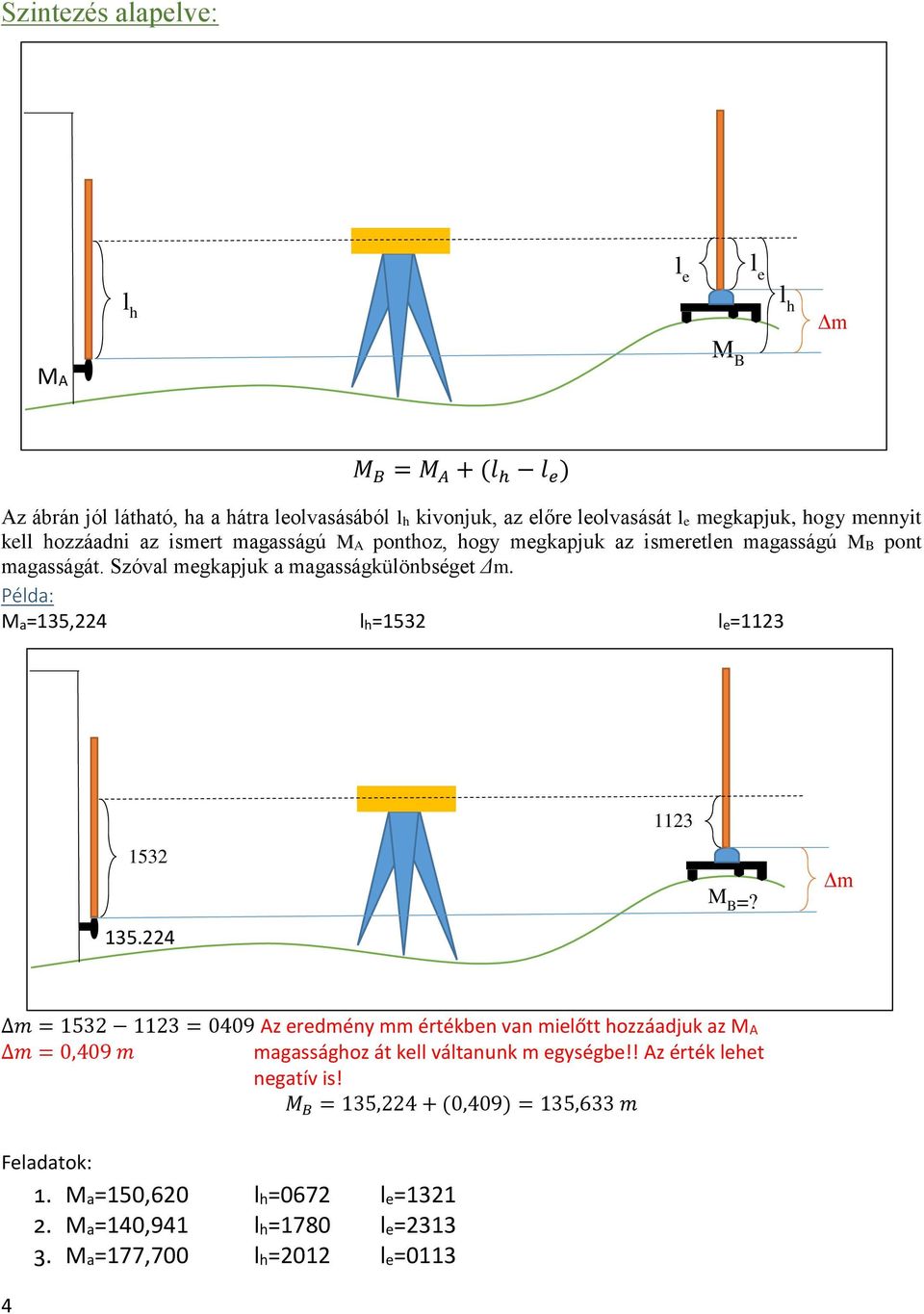 Példa: Ma=135,224 lh=1532 le=1123 1123 1532 135.224 mbf M B=?