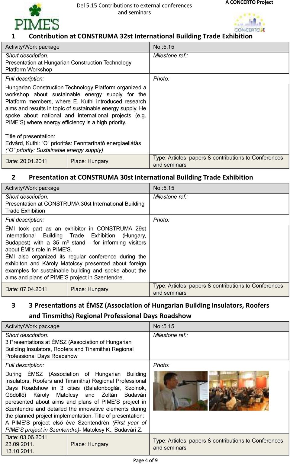 at Hungarian Construction Technology Platform Workshop Full description: Hungarian Construction Technology Platform organized a workshop about sustainable energy supply for the Platform members,